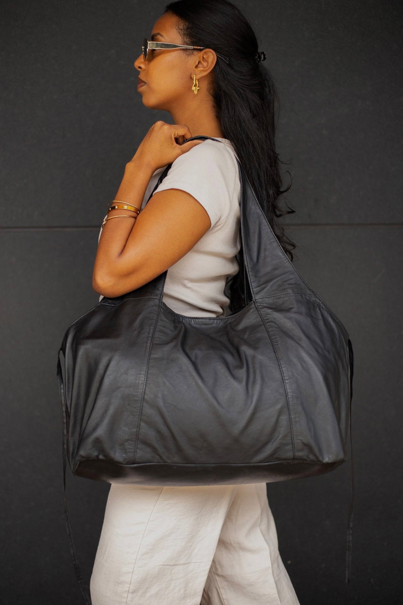 Misgana Hobo Bag — Black