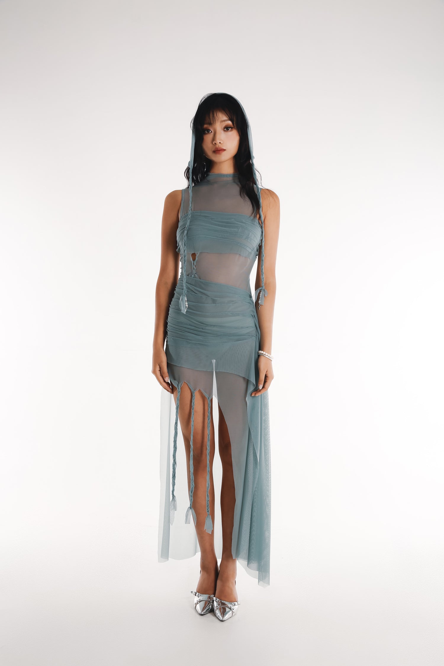 Turquoise Nyx Dress w/ Hood