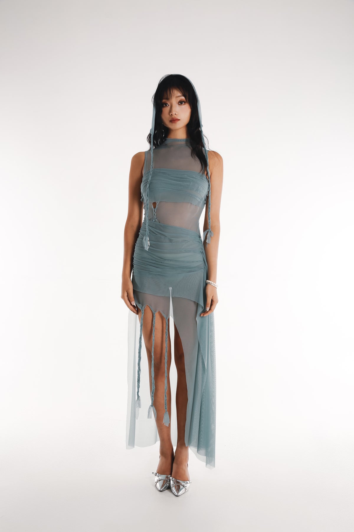 Turquoise Nyx Dress w/ Hood