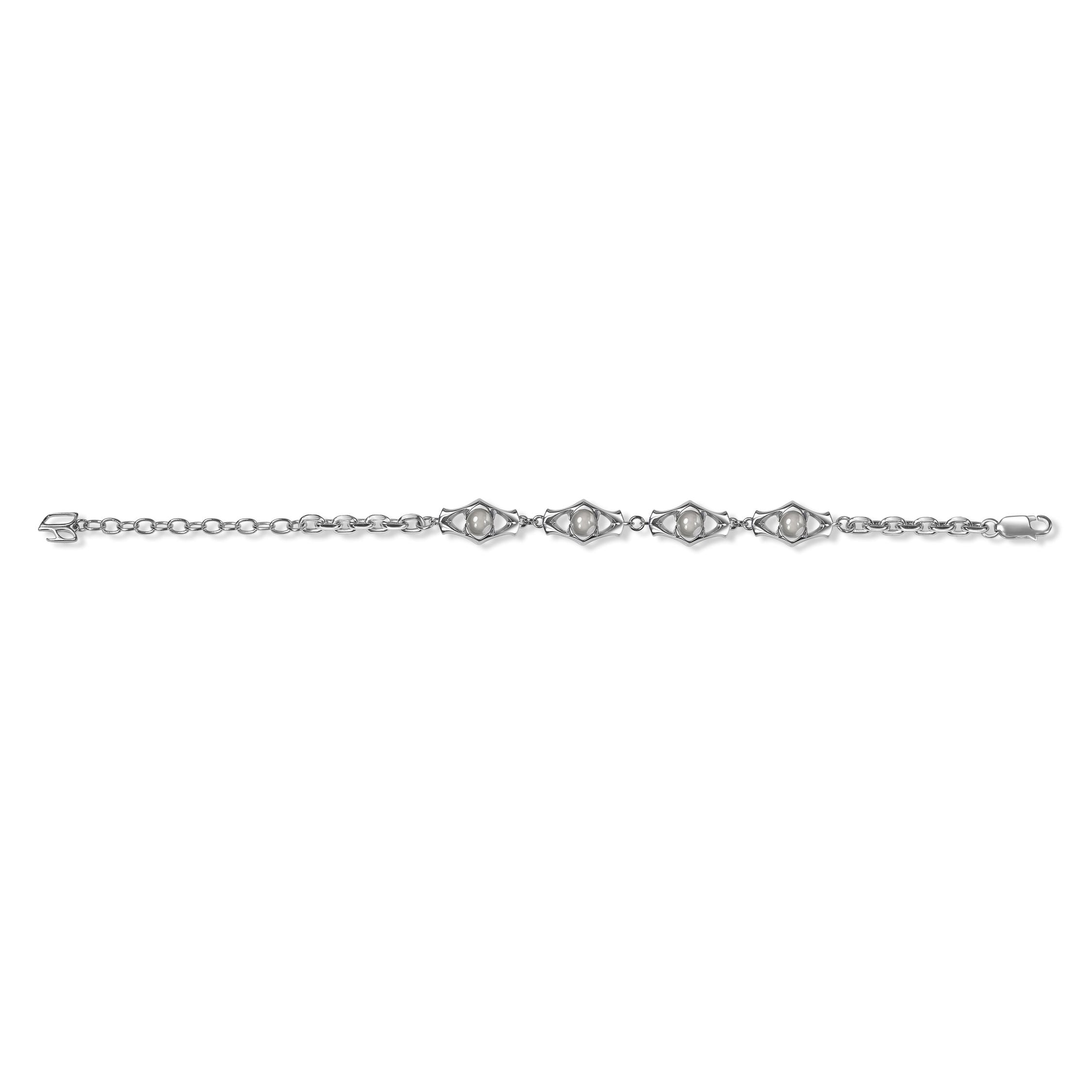 Orbit Bracelet | Silver & Clear Quartz