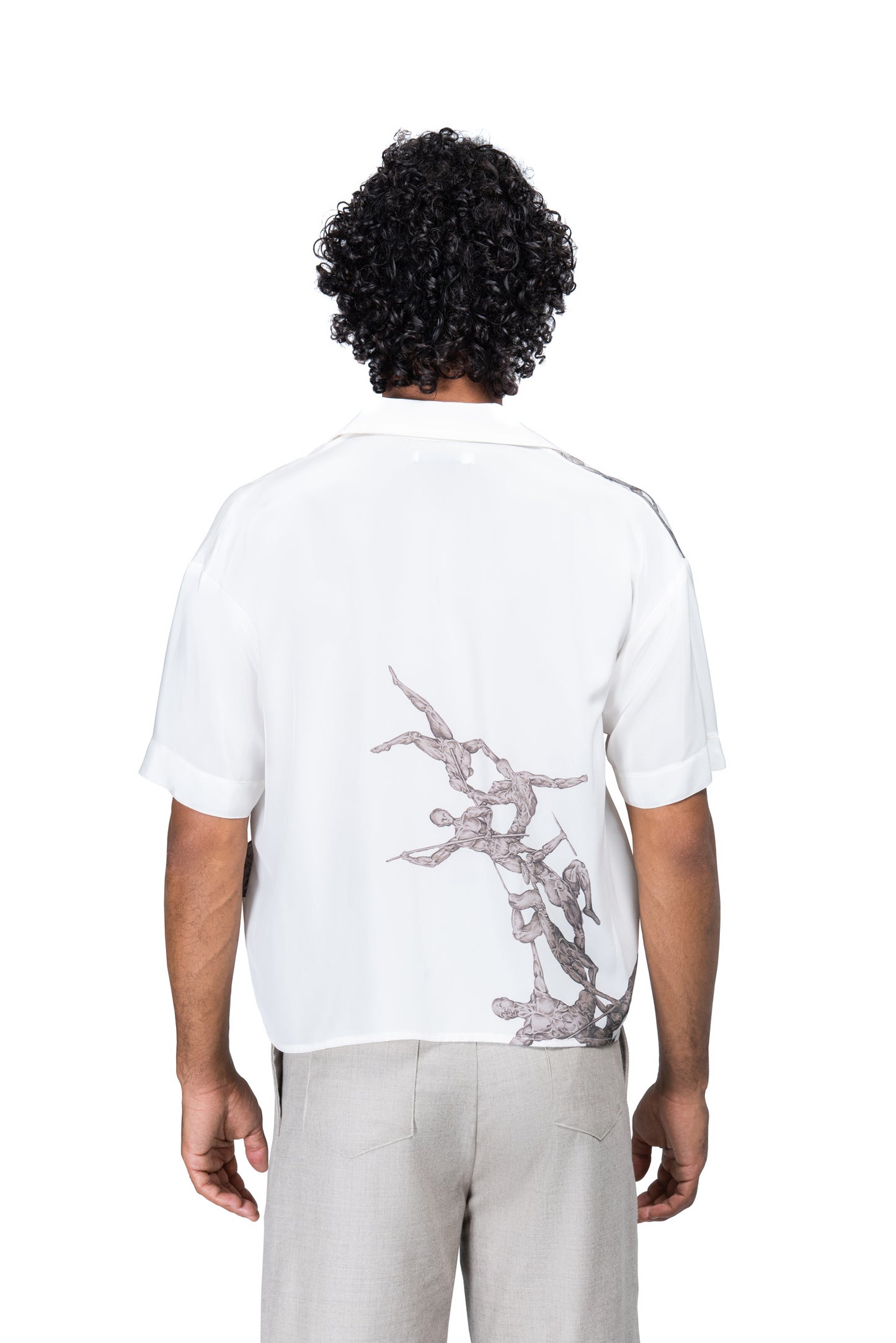 Cropped Camp Button Down Shirt