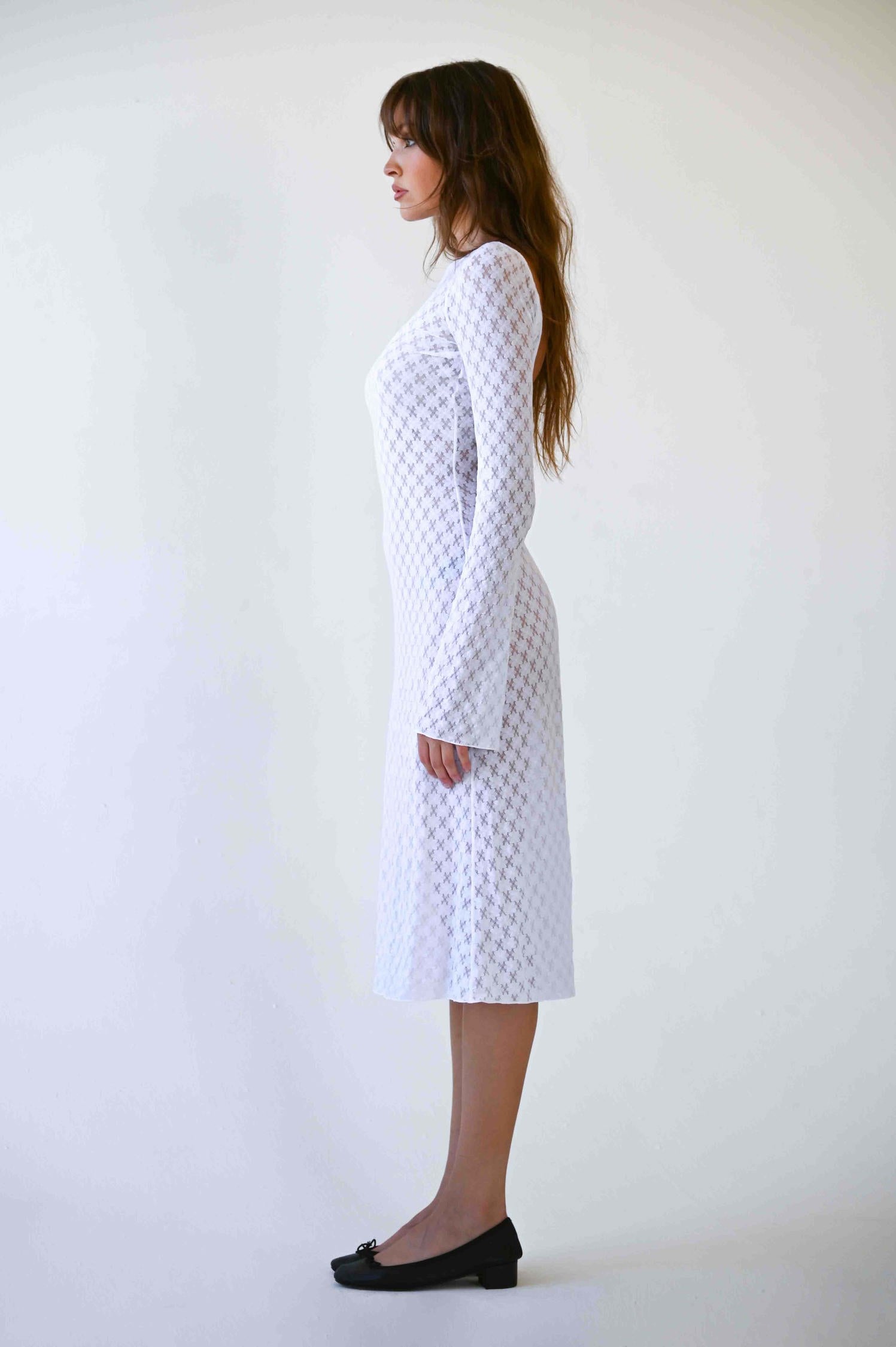 The Jane Maxi Dress in White Lace