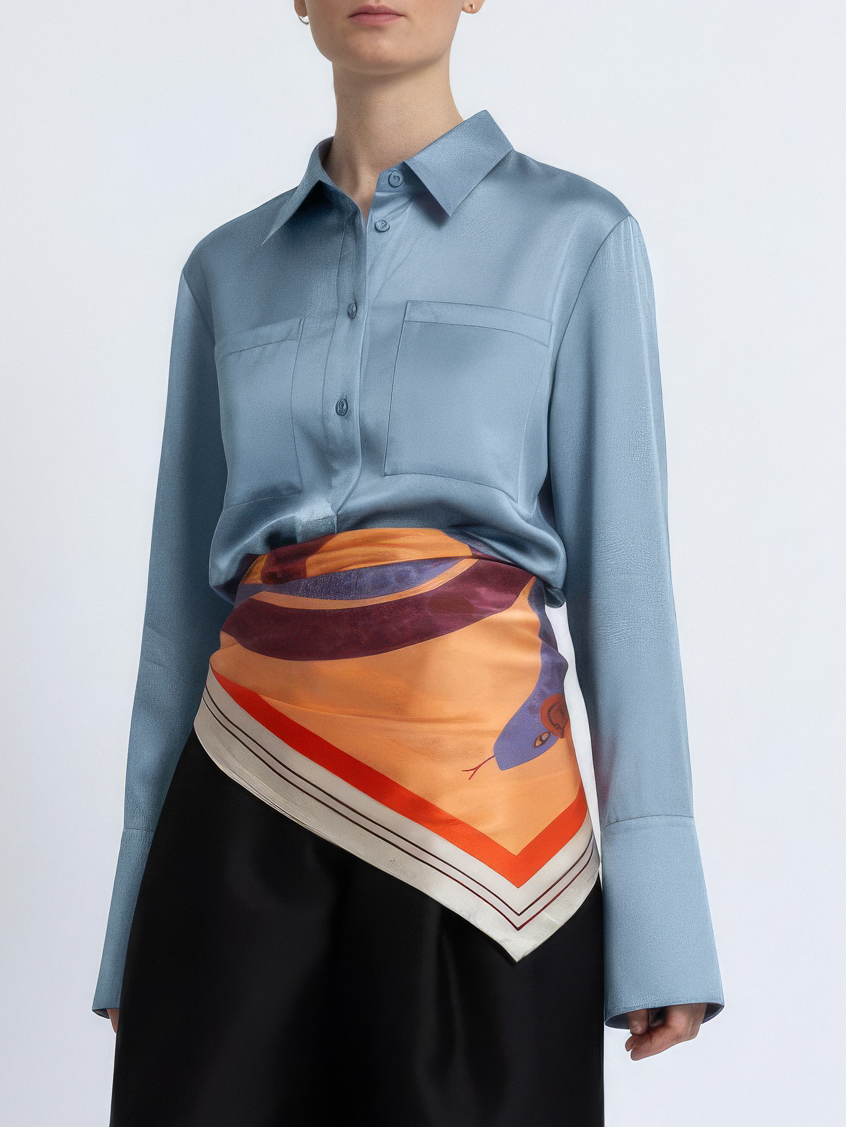 UNIFORM SHIRT IN STEEL BLUE