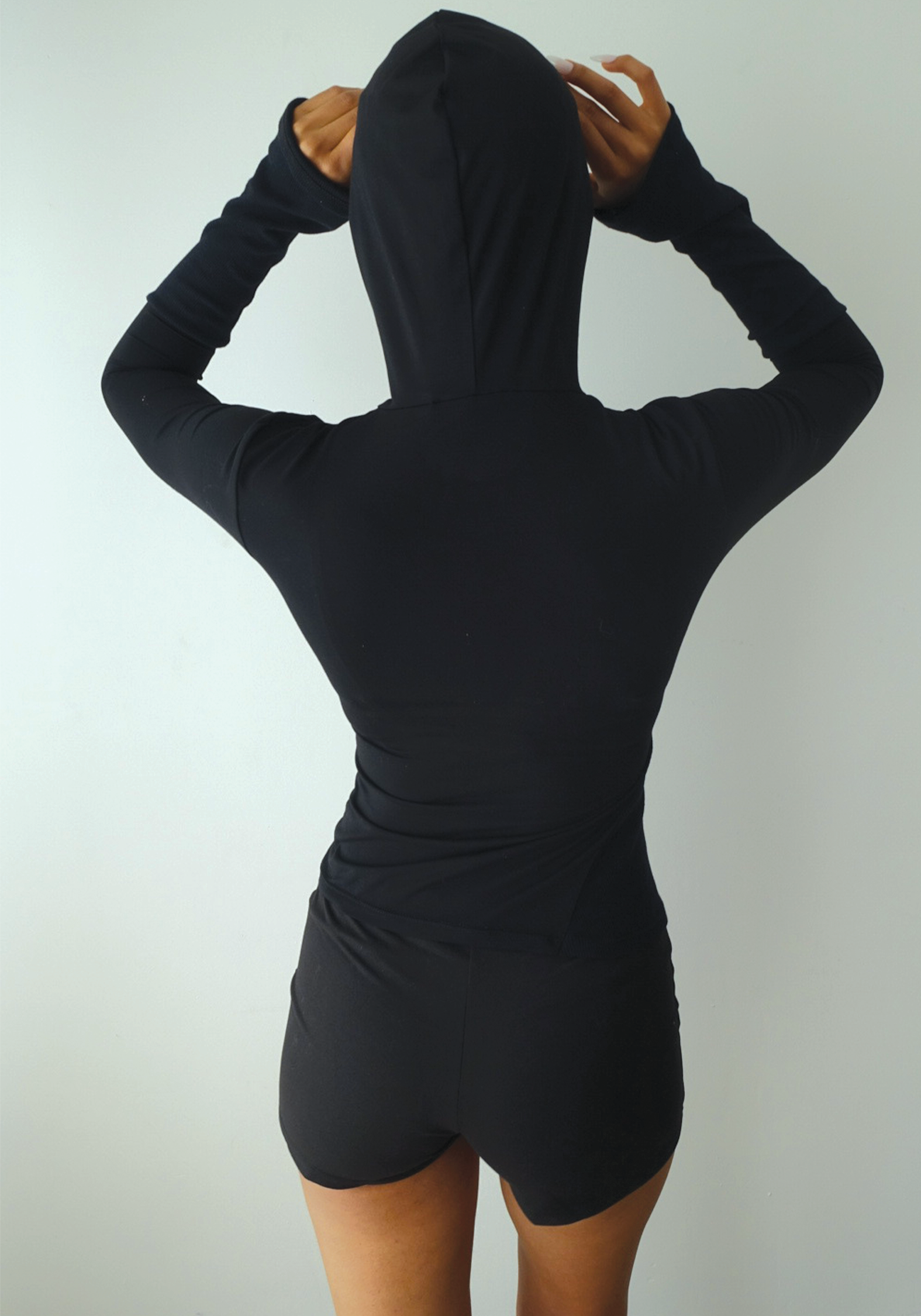 Dominique Long Sleeve Hoodie in Midnight