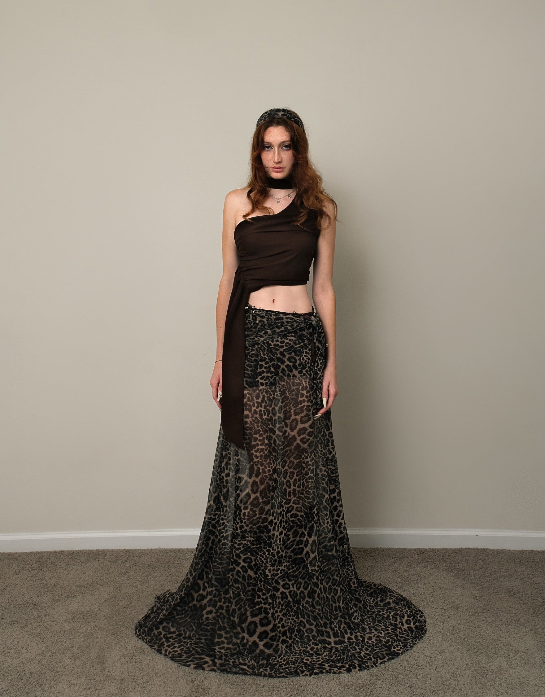 ORYNTHIA LEOPARD SKIRT