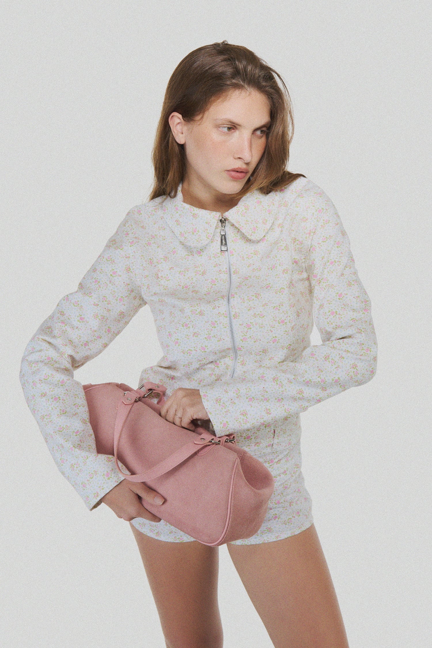 Suede pink Berlinesa bag