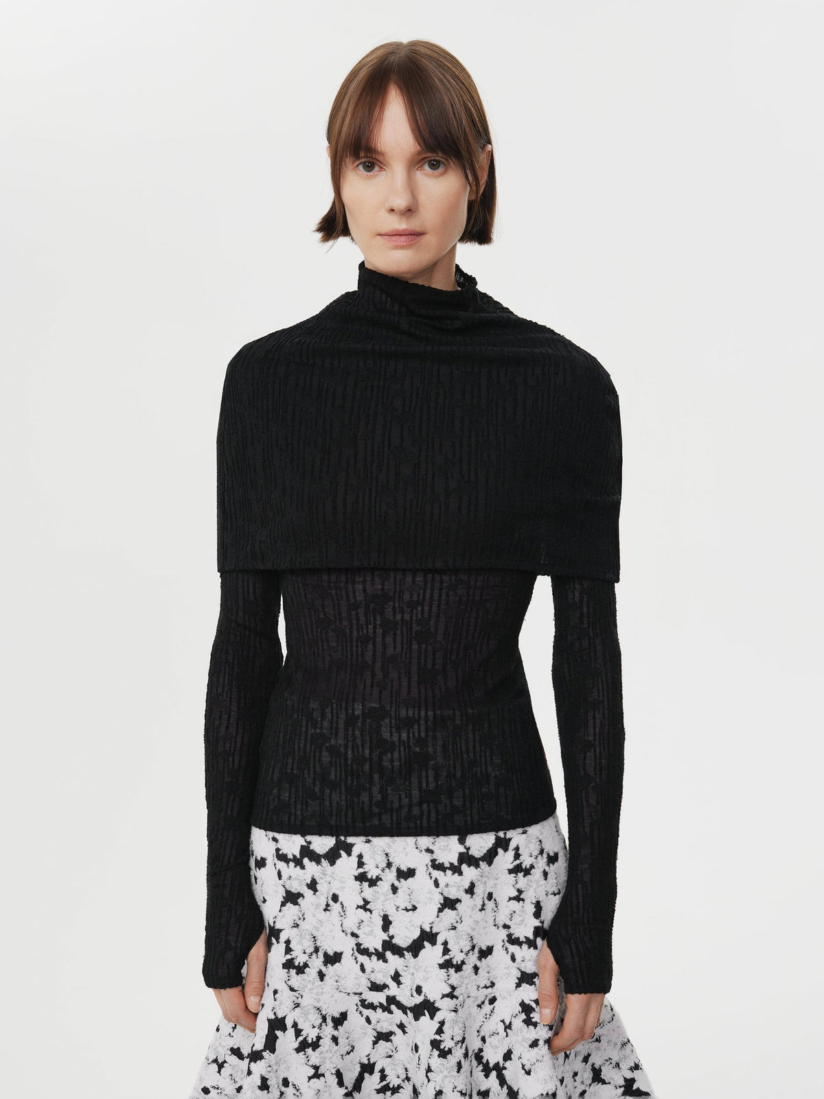 Pelerine Top in Black