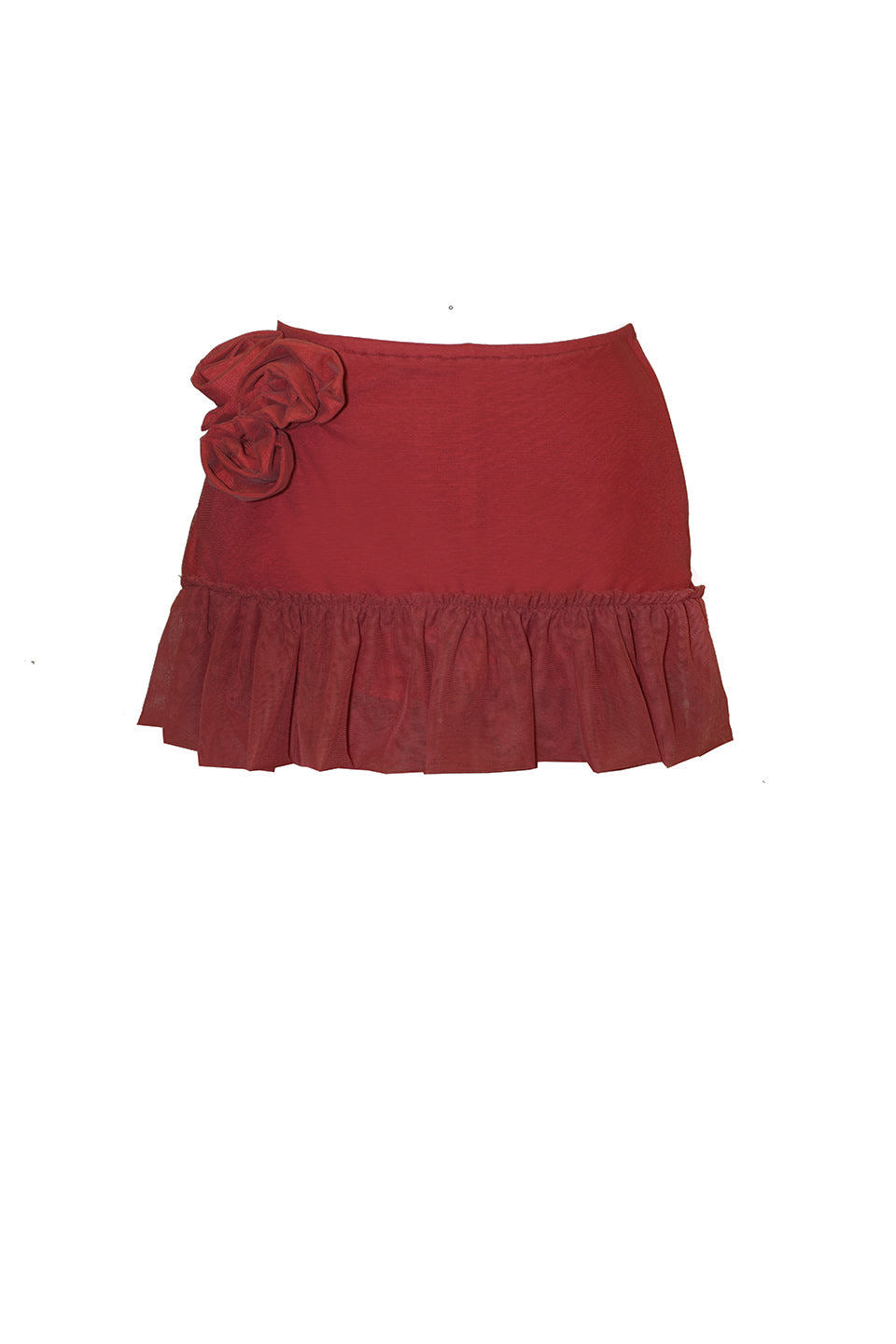 Red Talk Flower Skirt Red