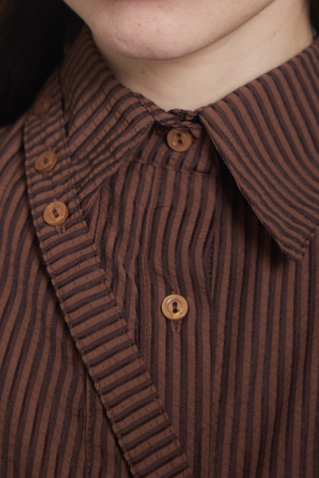 Luisa Shirt Chocolate Striped
