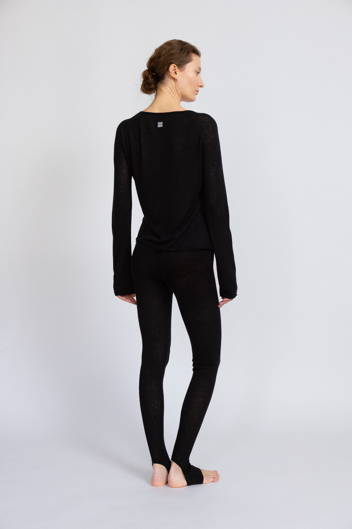 Core Sheer Merino Leggings in Black