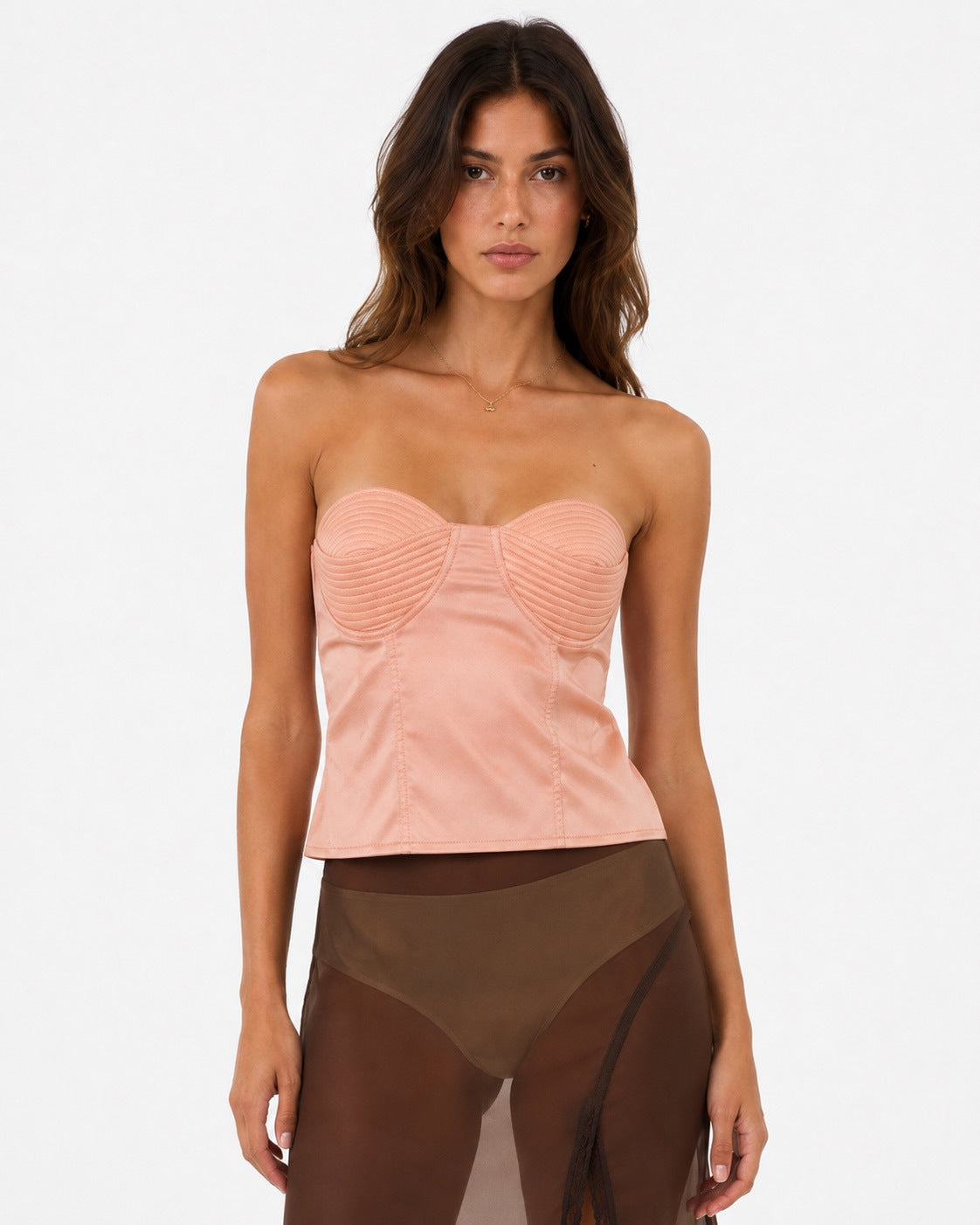 Shantung bustier
