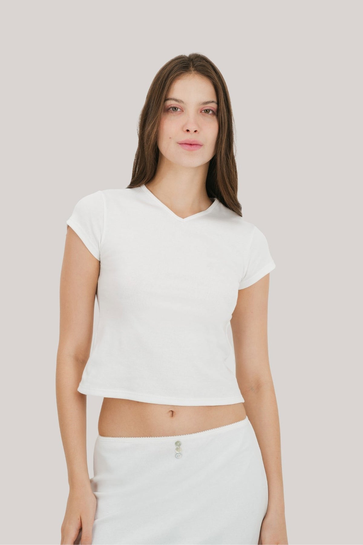 Cleo V-Neck Baby Tee
