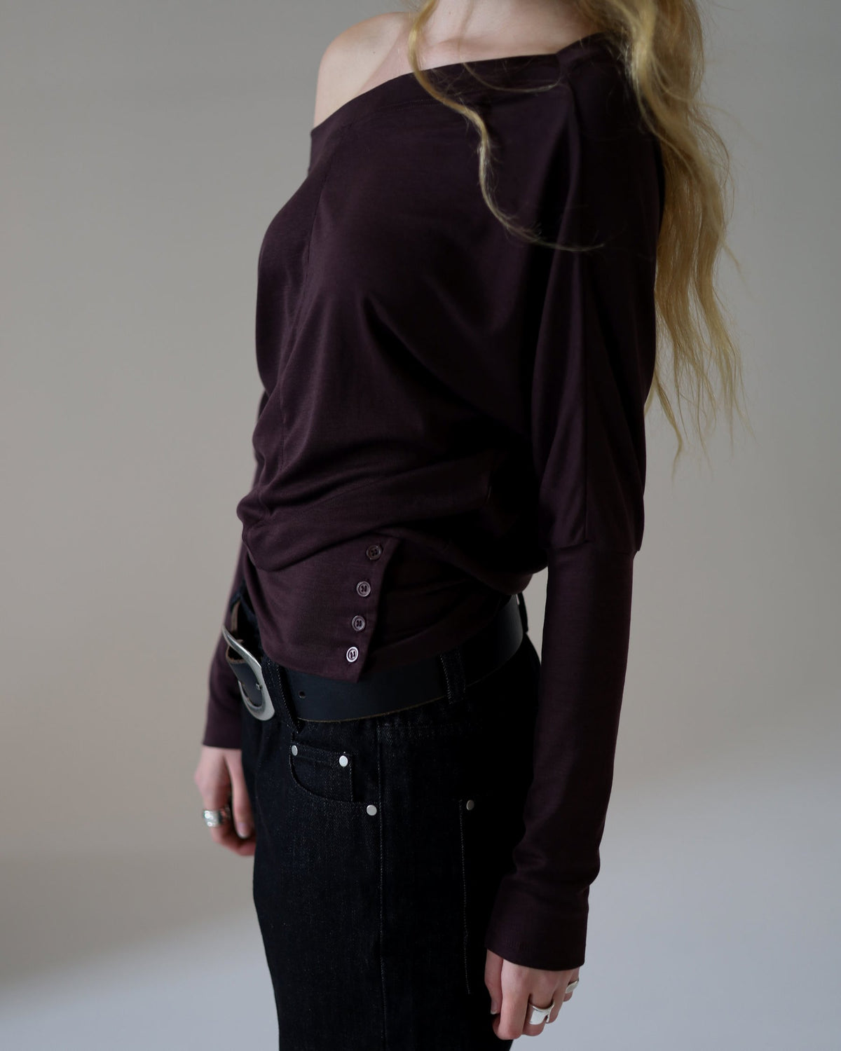 AURA top - plum
