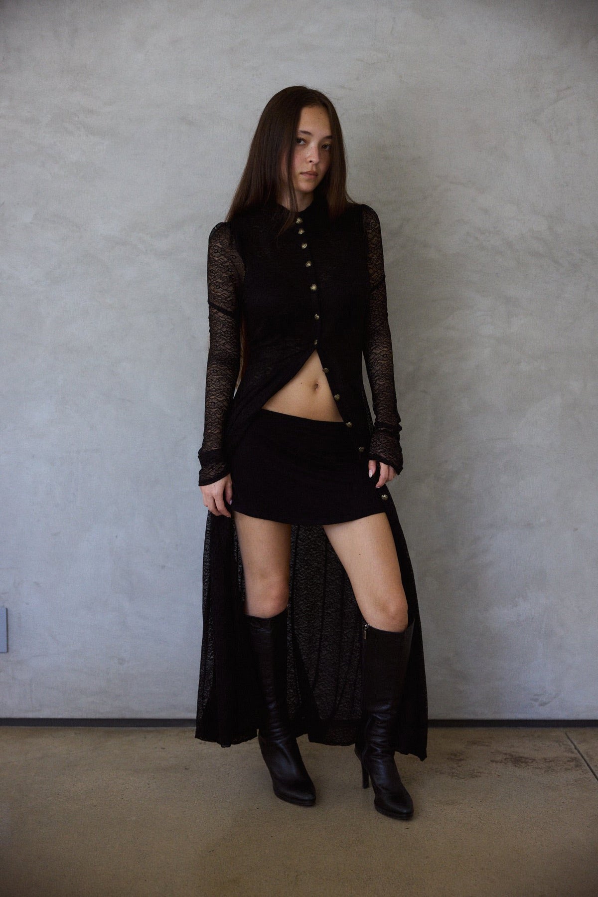 Violetta Duster in Midnight Lace