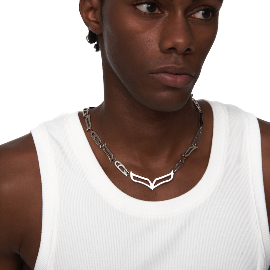 My Heart Soars|Chunky V-Link Silver Necklace