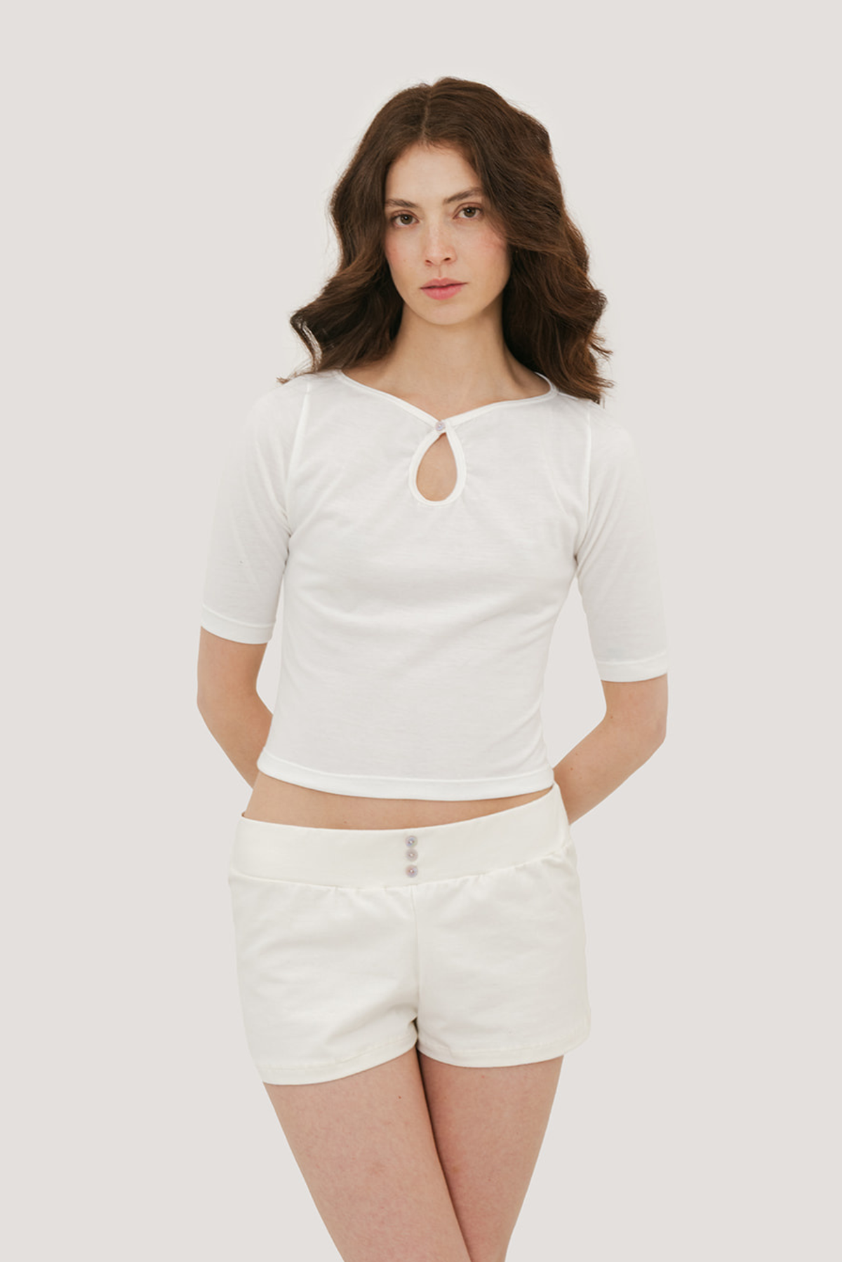 Vivienne Keyhole 3/4 Sleeve Top