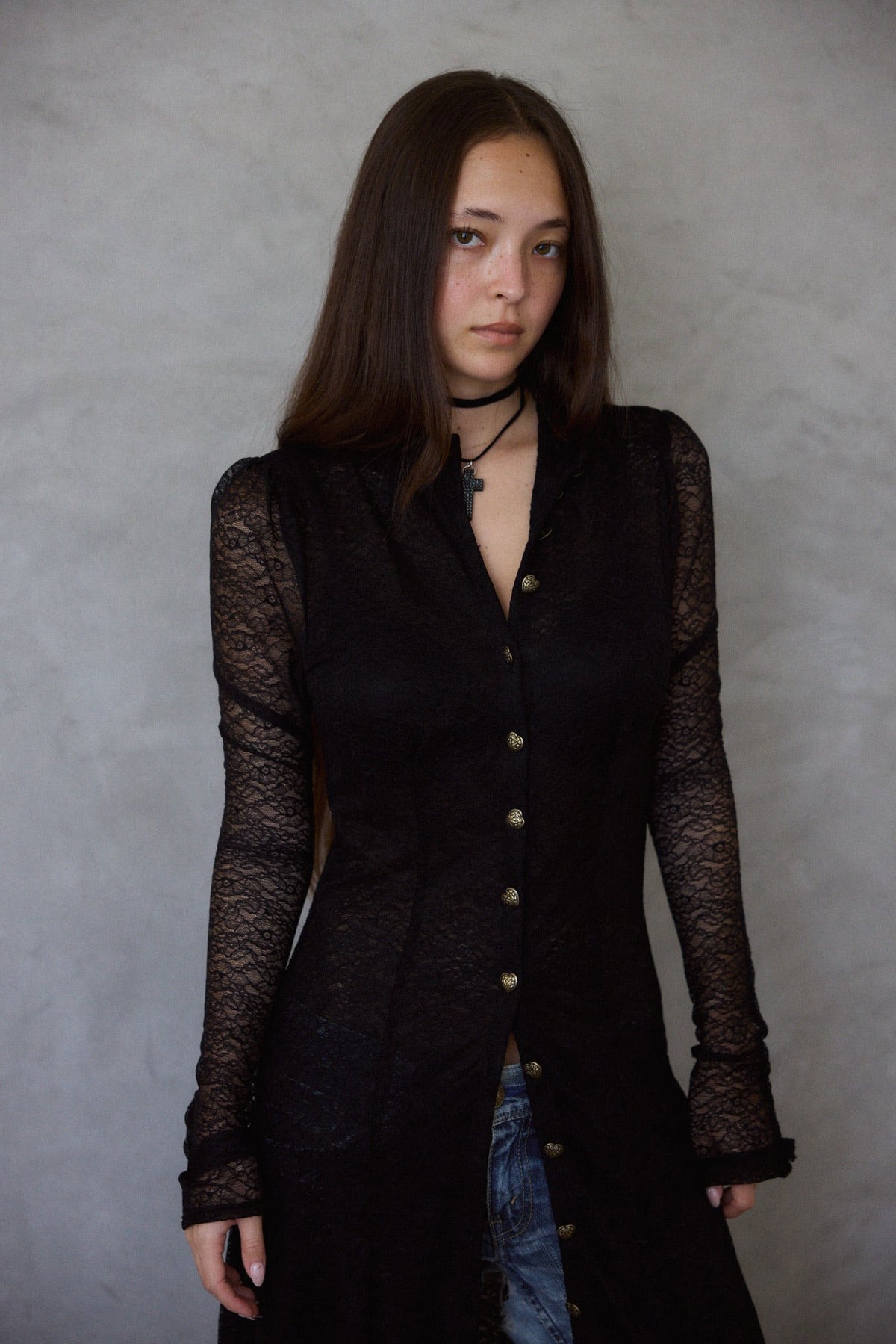 Violetta Duster in Midnight Lace
