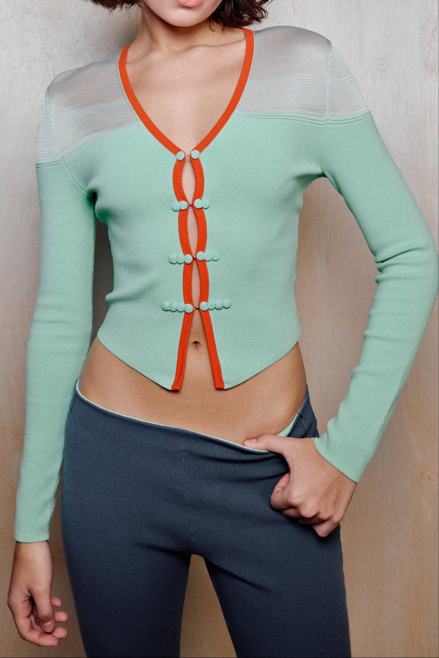 The Whisper Semi-Sheer Cardigan in Mint