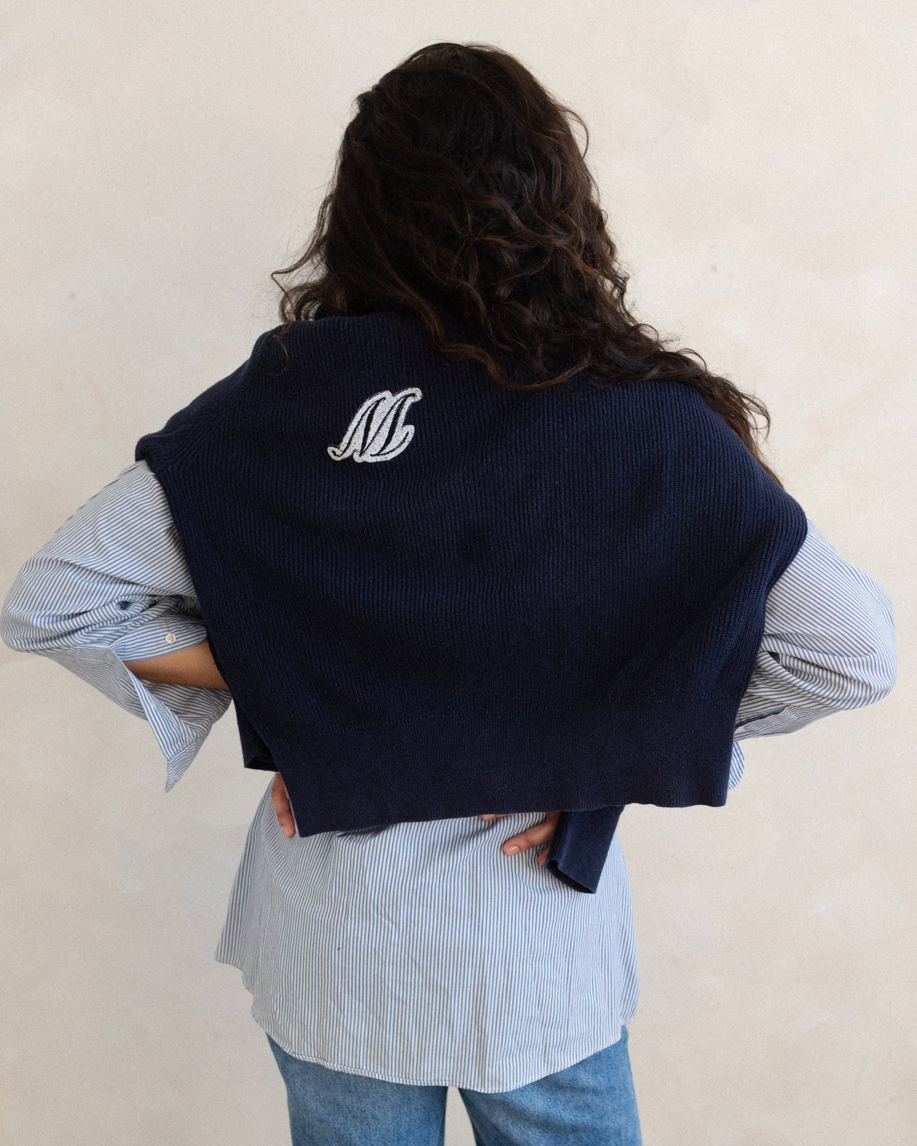 Varsity Monogram Crewneck Sweater