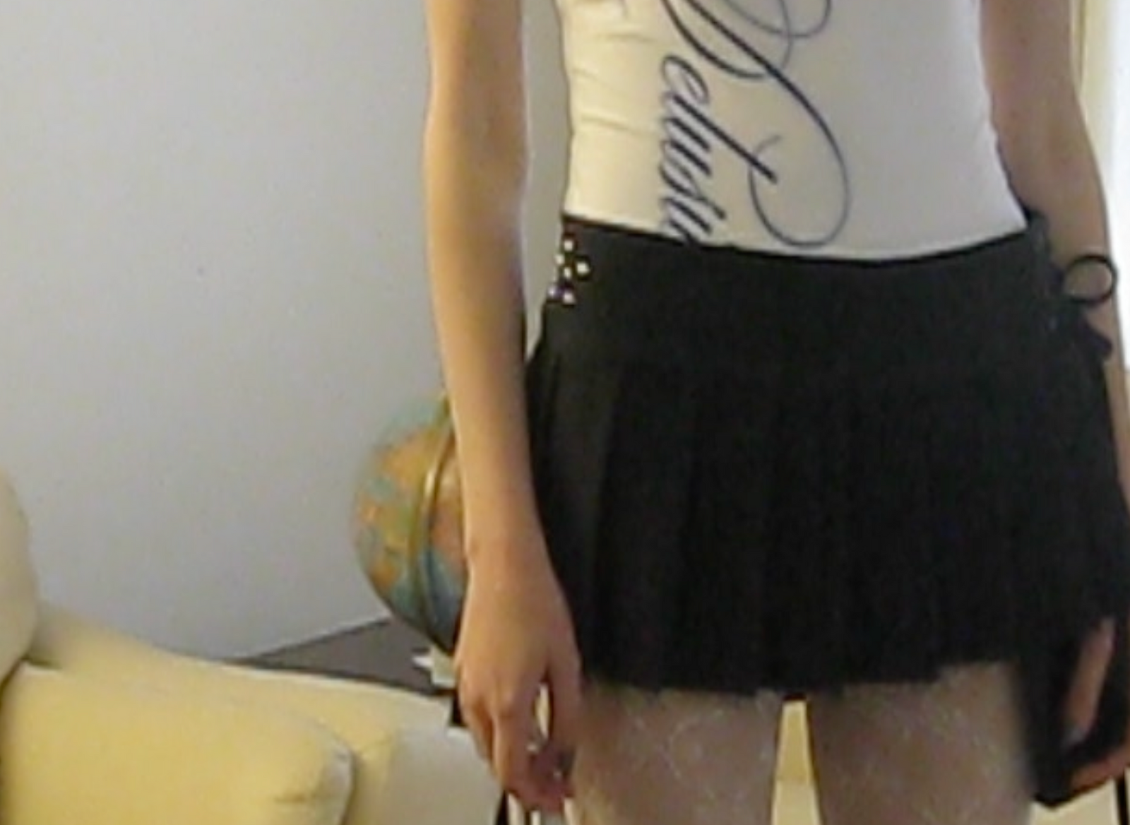 Wrap Tie Asymmetric Skirt in Navy