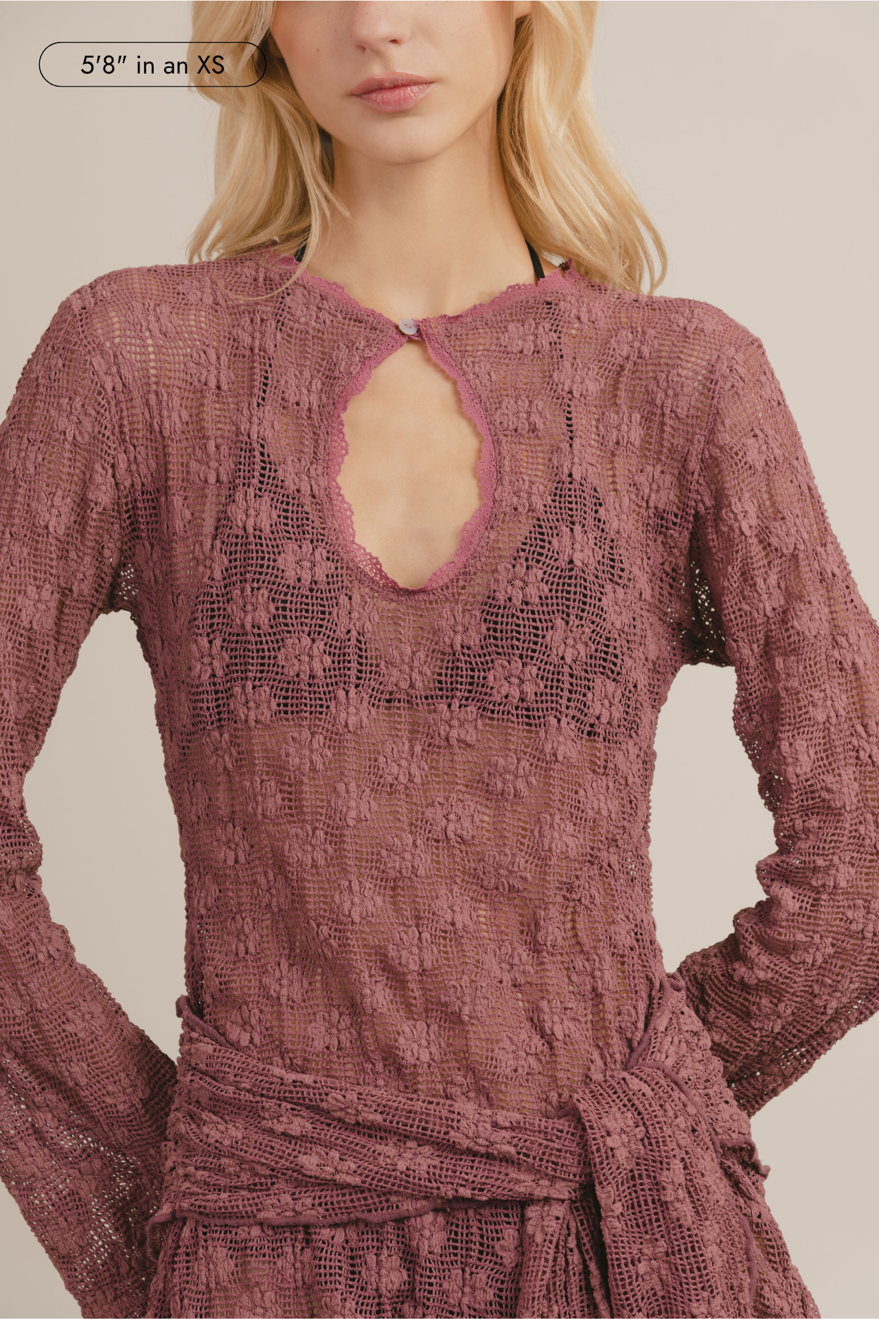 Brisa Keyhole Lace Mini Dress