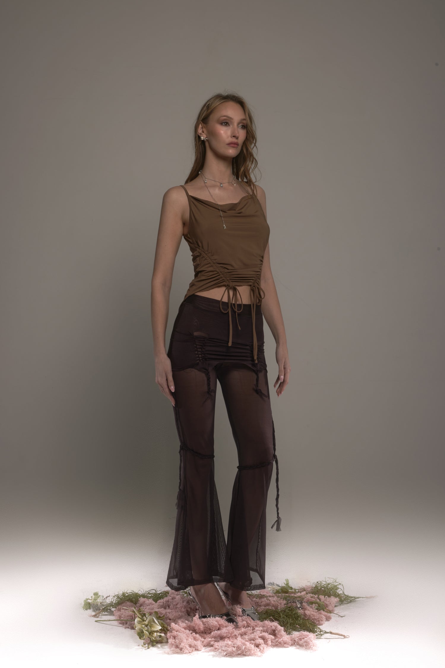 DARK BROWN MESH NOMAD PANTS