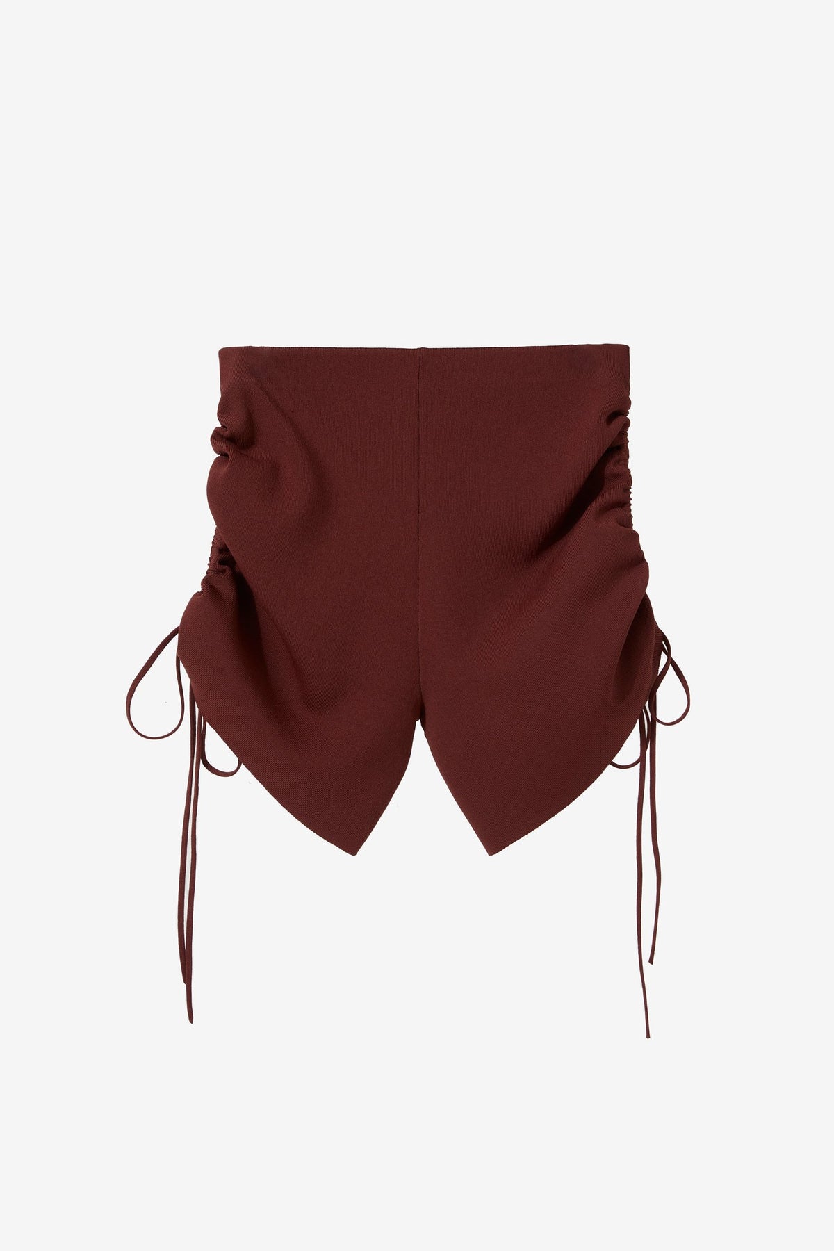 Drawstrings Knit Shorts in Rosewood