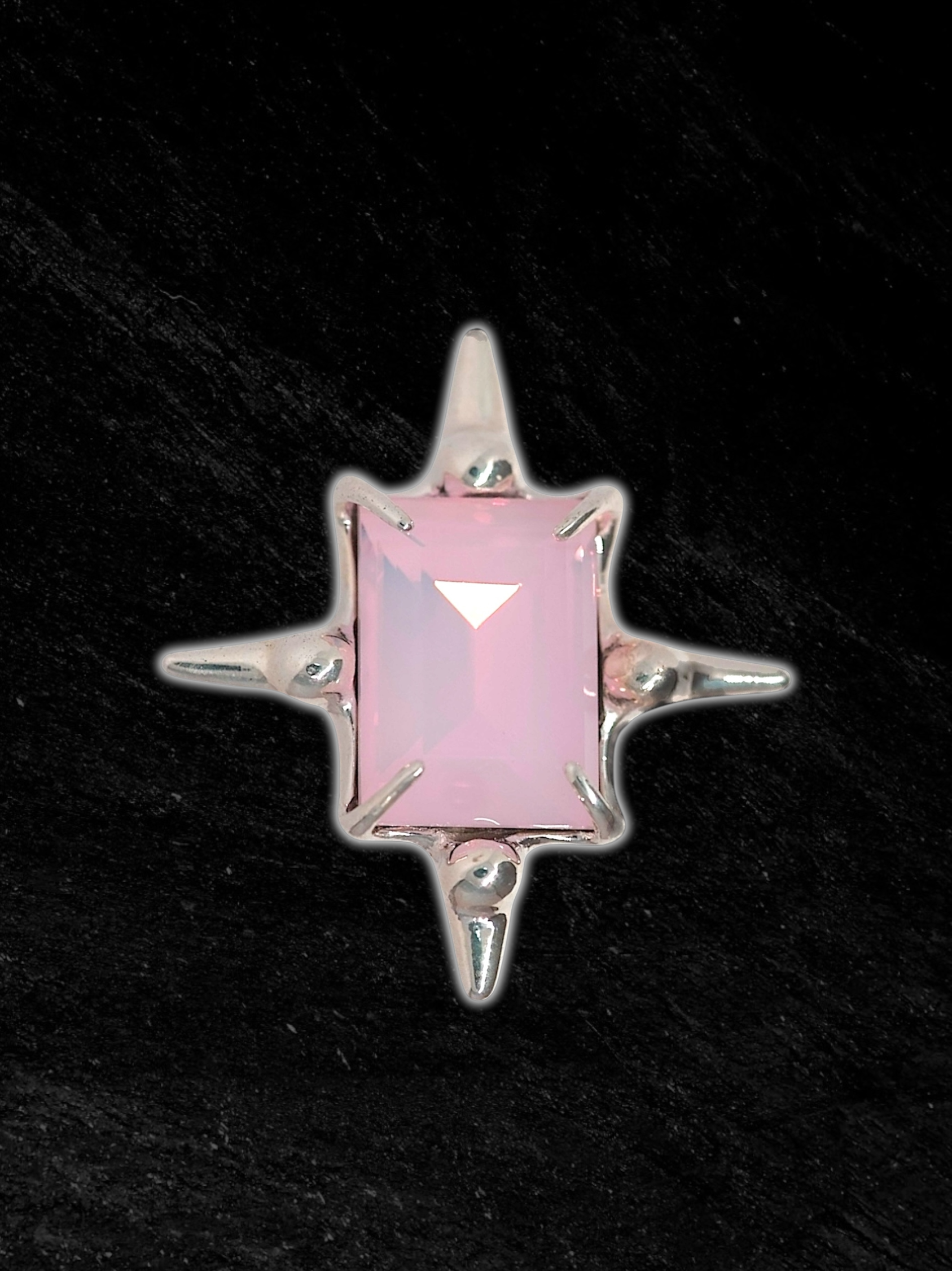 Milky Pink Astroid Ring S925