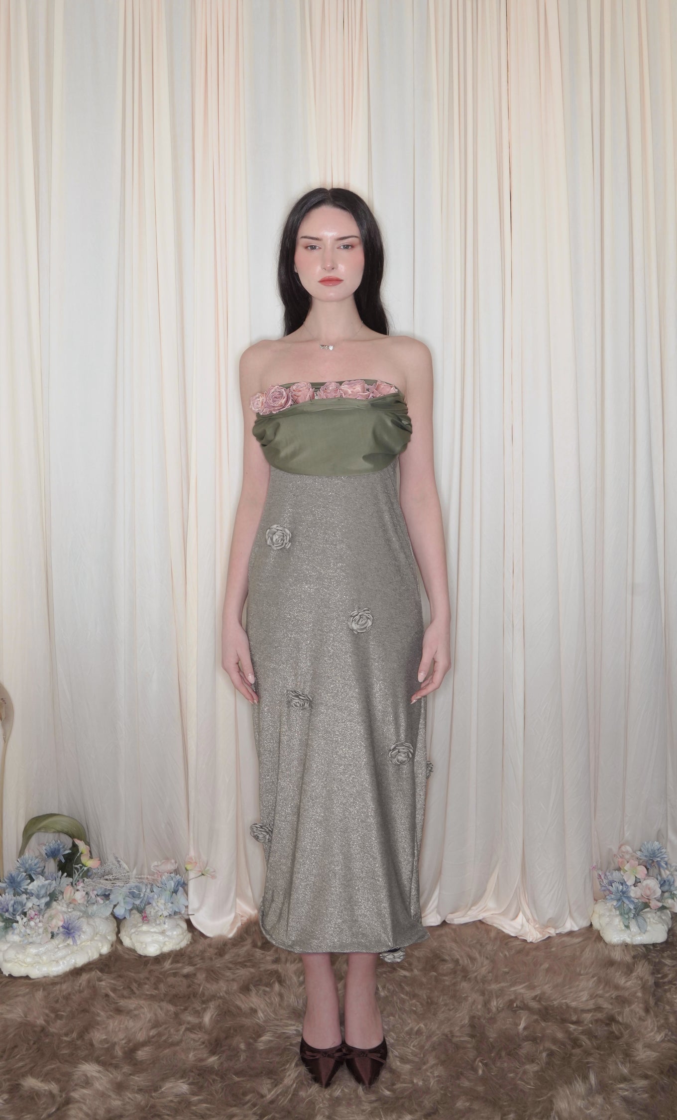 OLIVE BLOOM DRESS