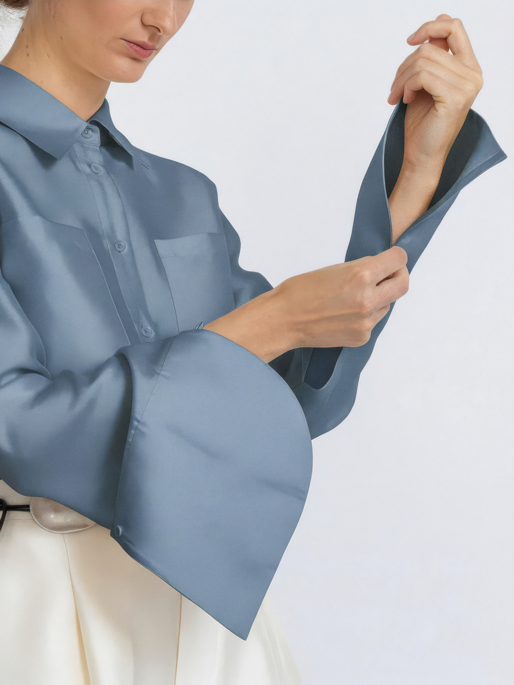 UNIFORM SHIRT IN STEEL BLUE