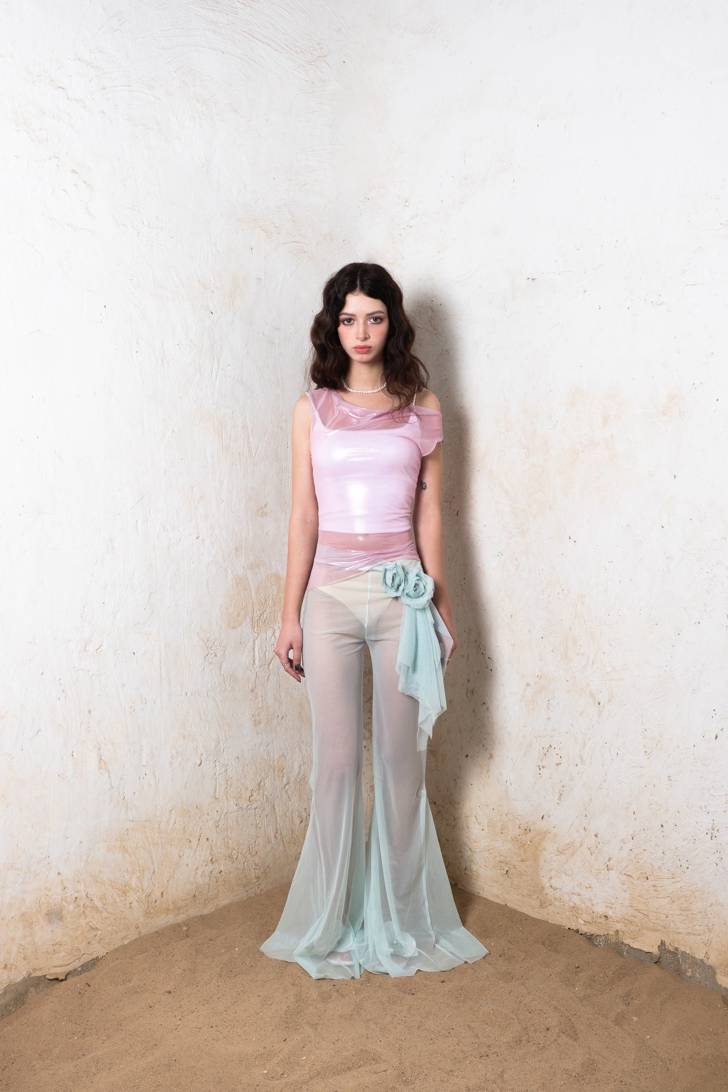 METALLIC PINK IDA TOP