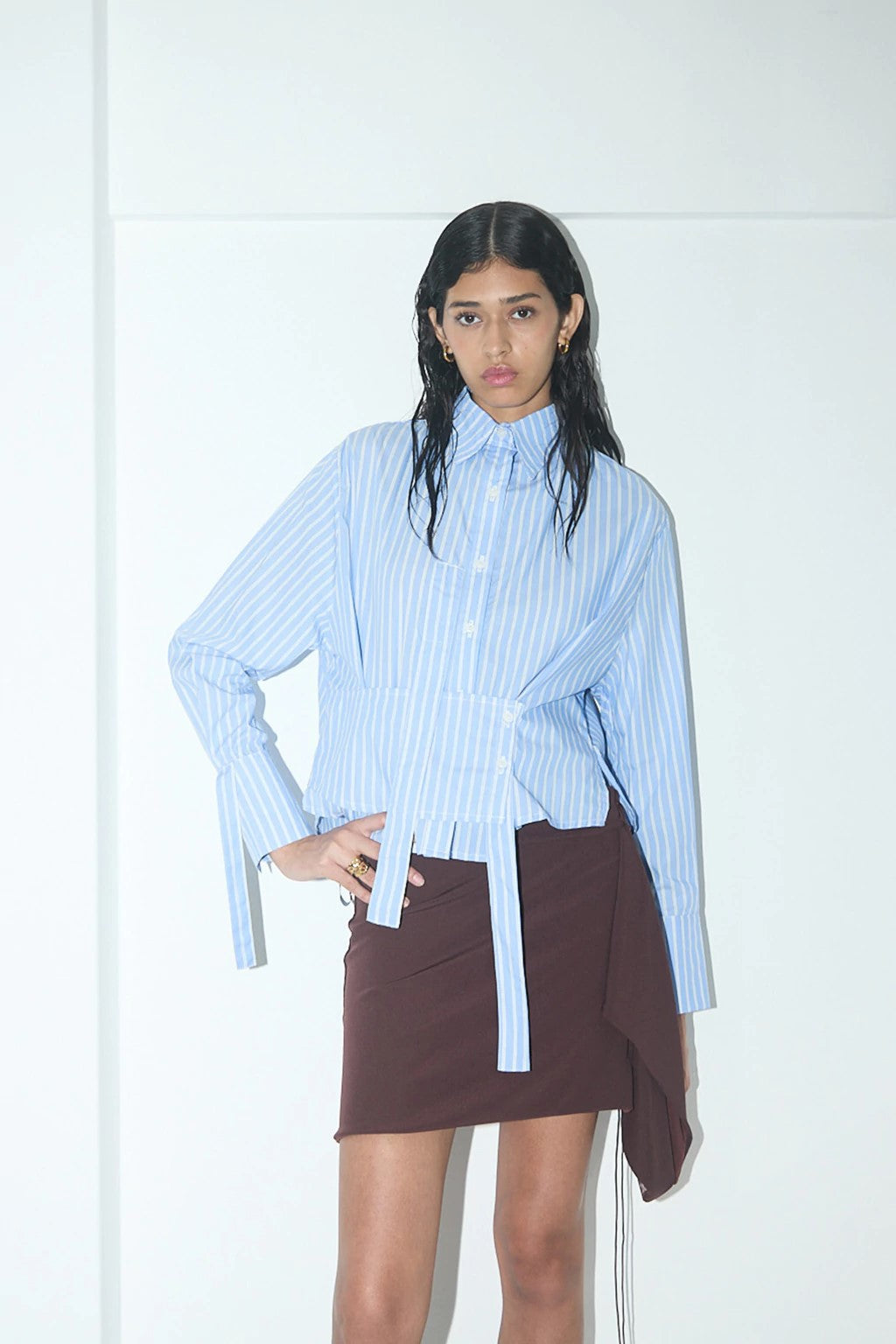 ADN Shirt Light Blue Striped