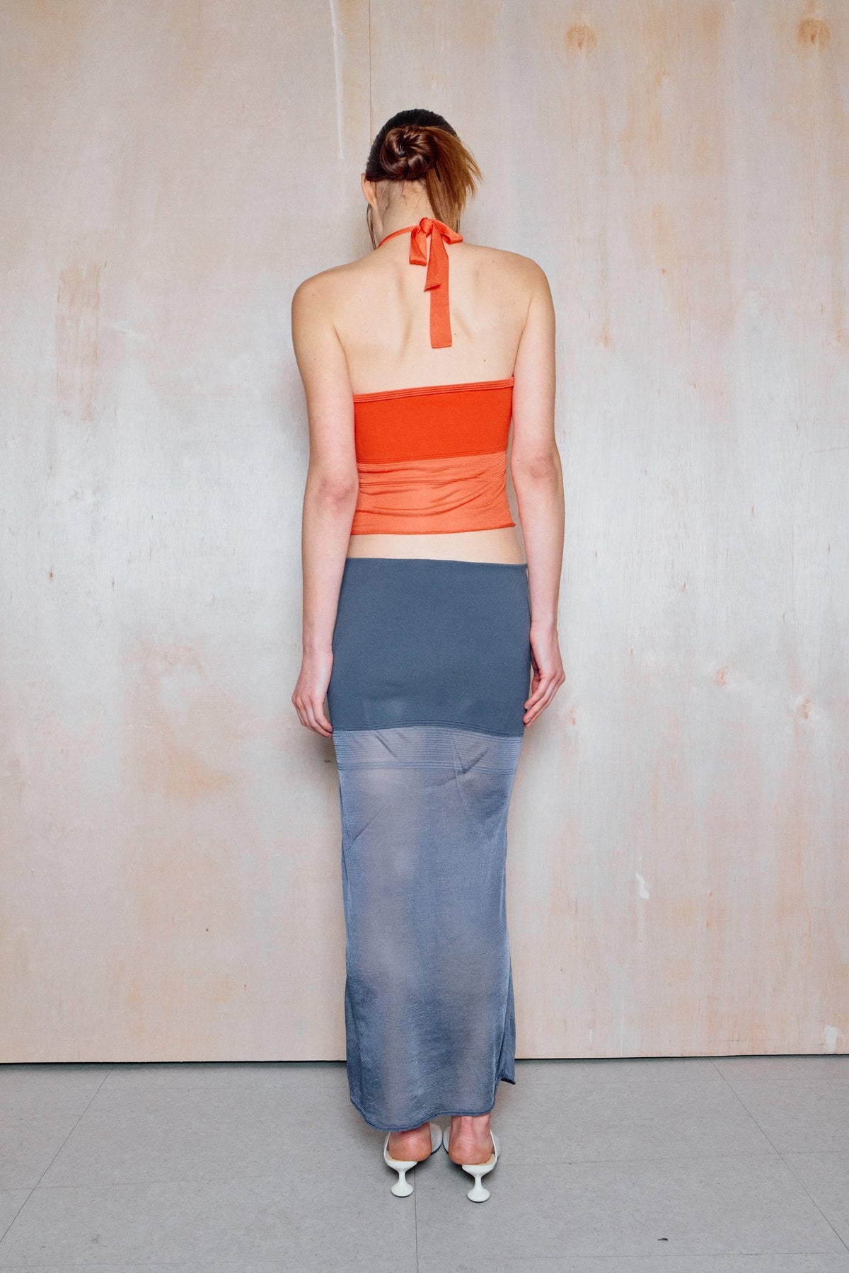 The Whisper Halter Top in Tomato