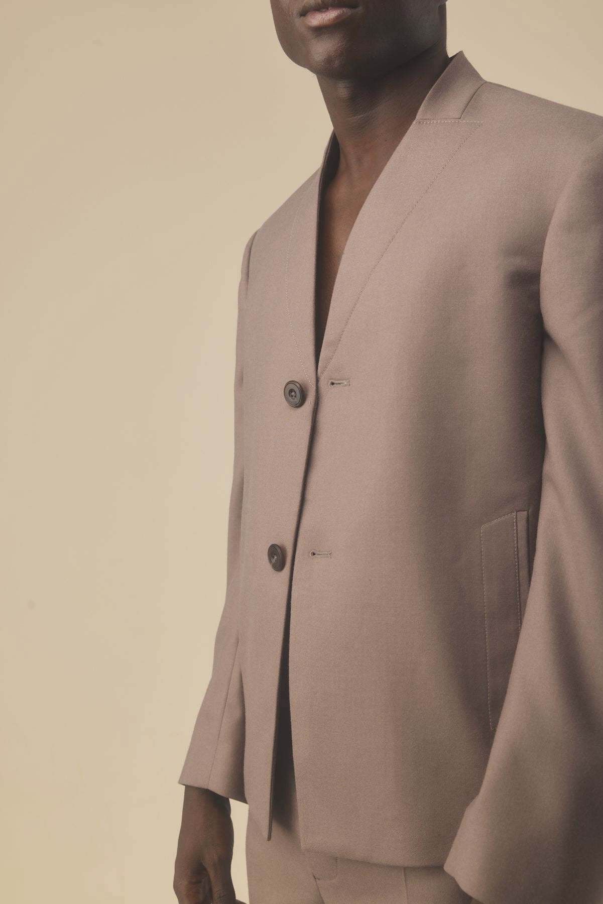 Taupe Experimental Blazer