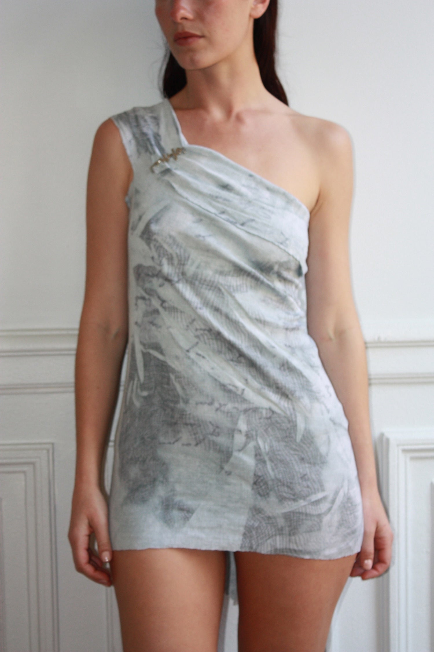 NUDARETE 002 - Asymmetrical cotton dress