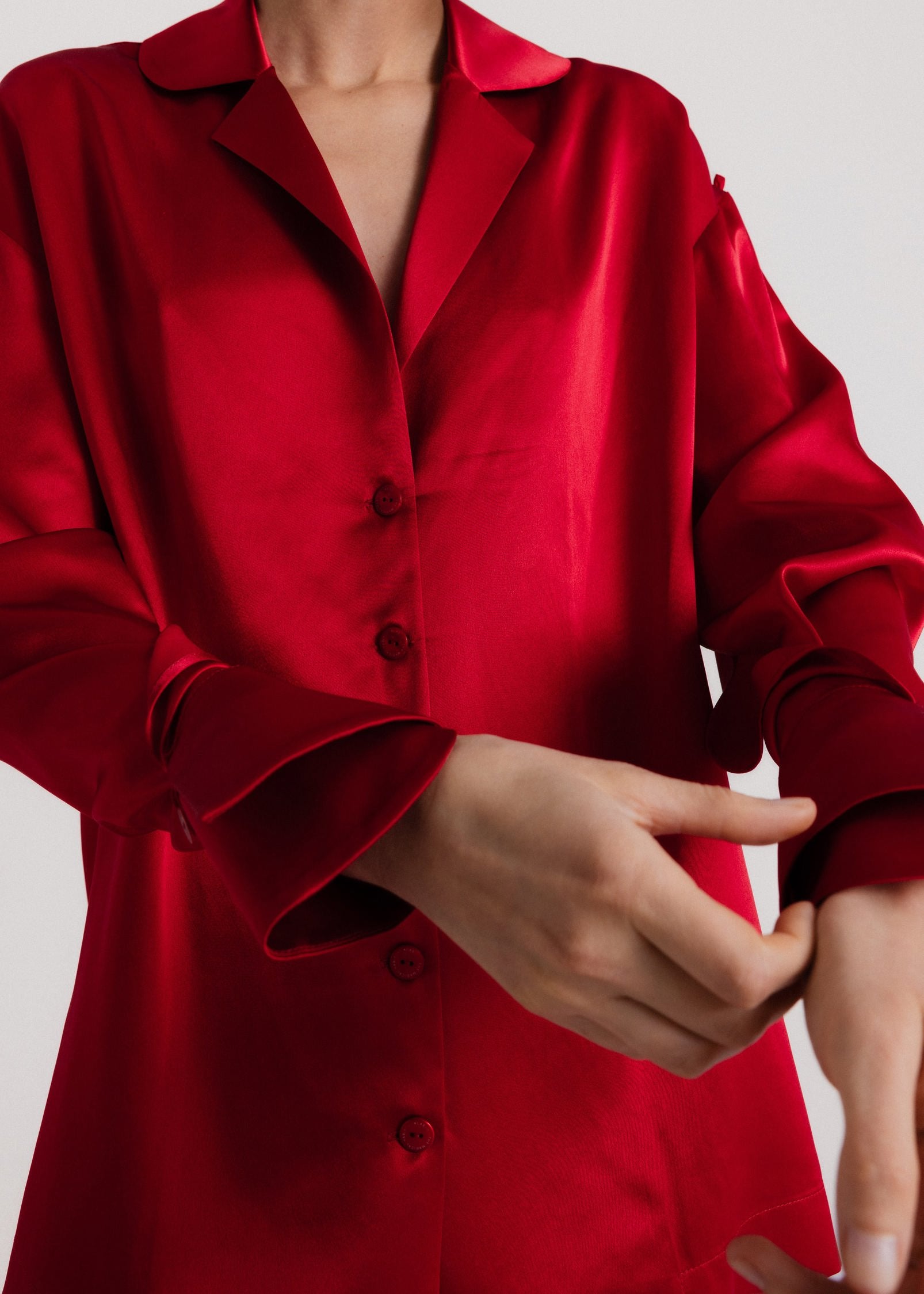 The Signature Silk Shirt in Red