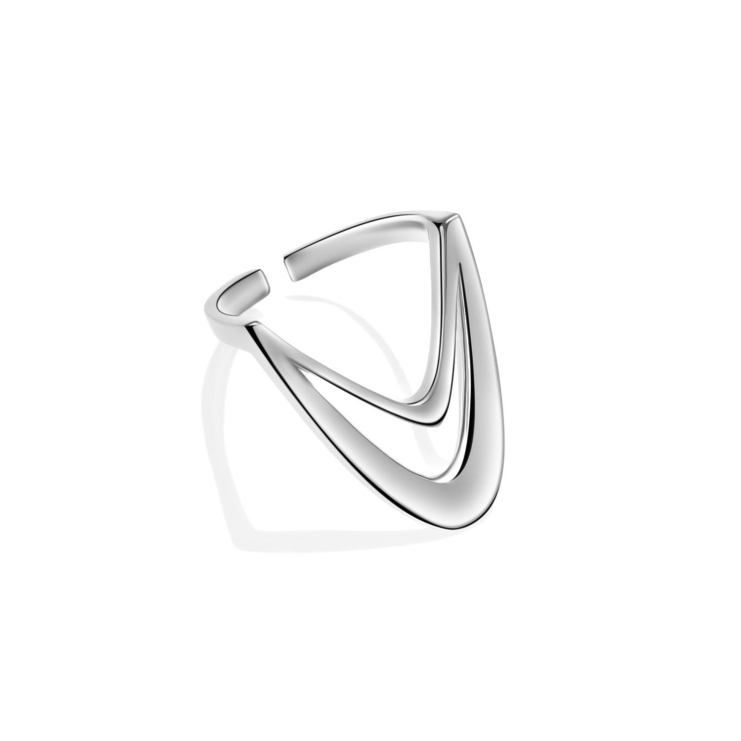 002|Dual-V Futuristic Ring