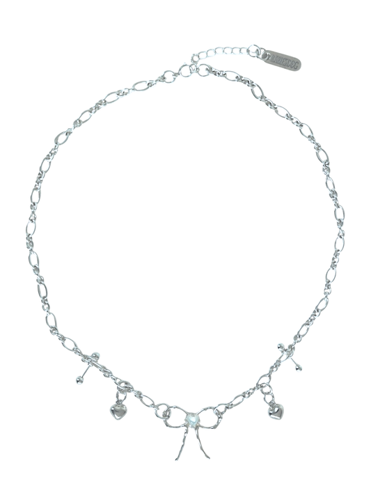 Mother of Pearl Bow Necklace S925