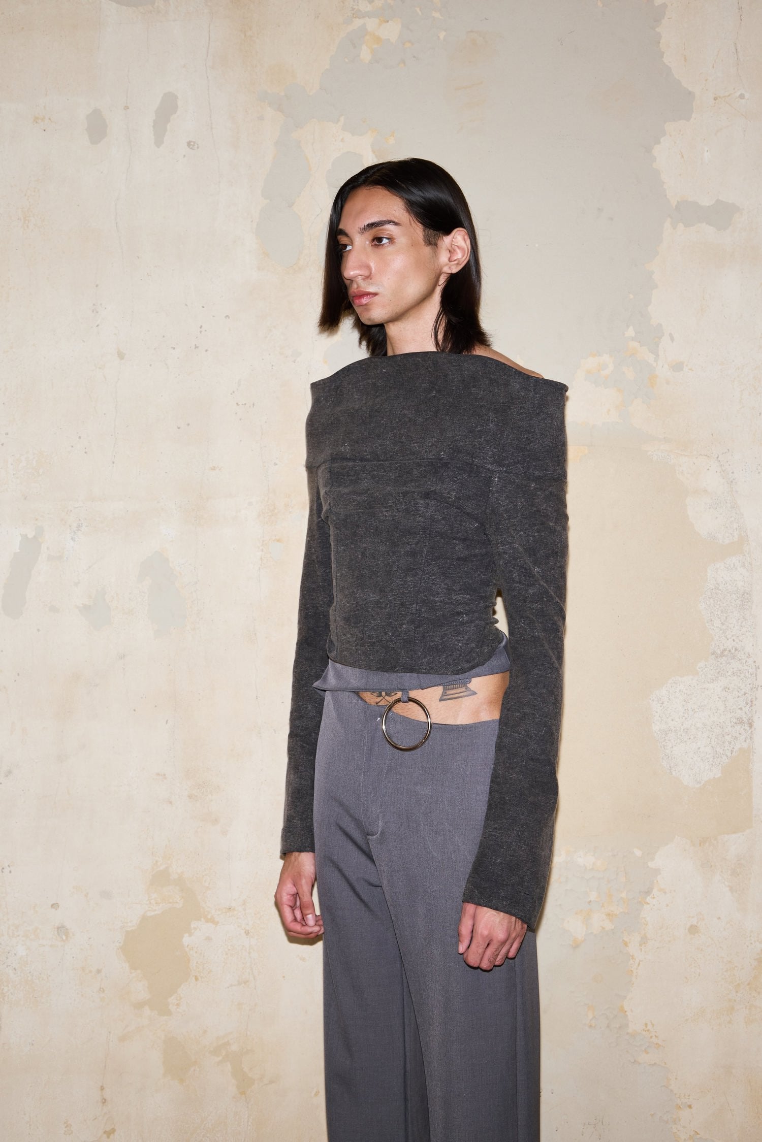 TRIUNVIRATO TOP DENIM BLACK