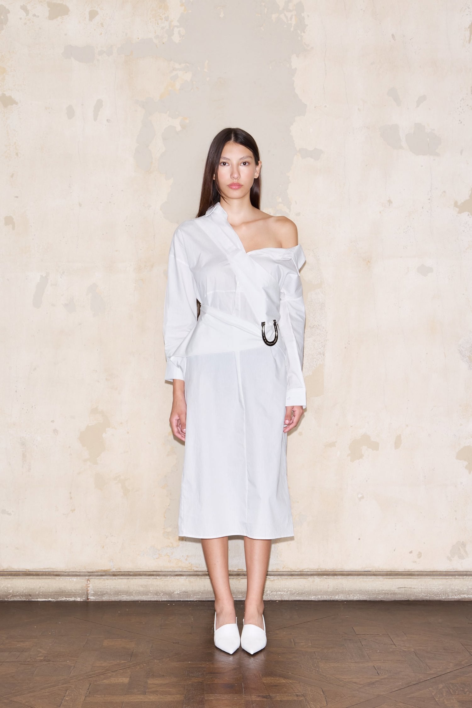CAMISERO DRESS WHITE
