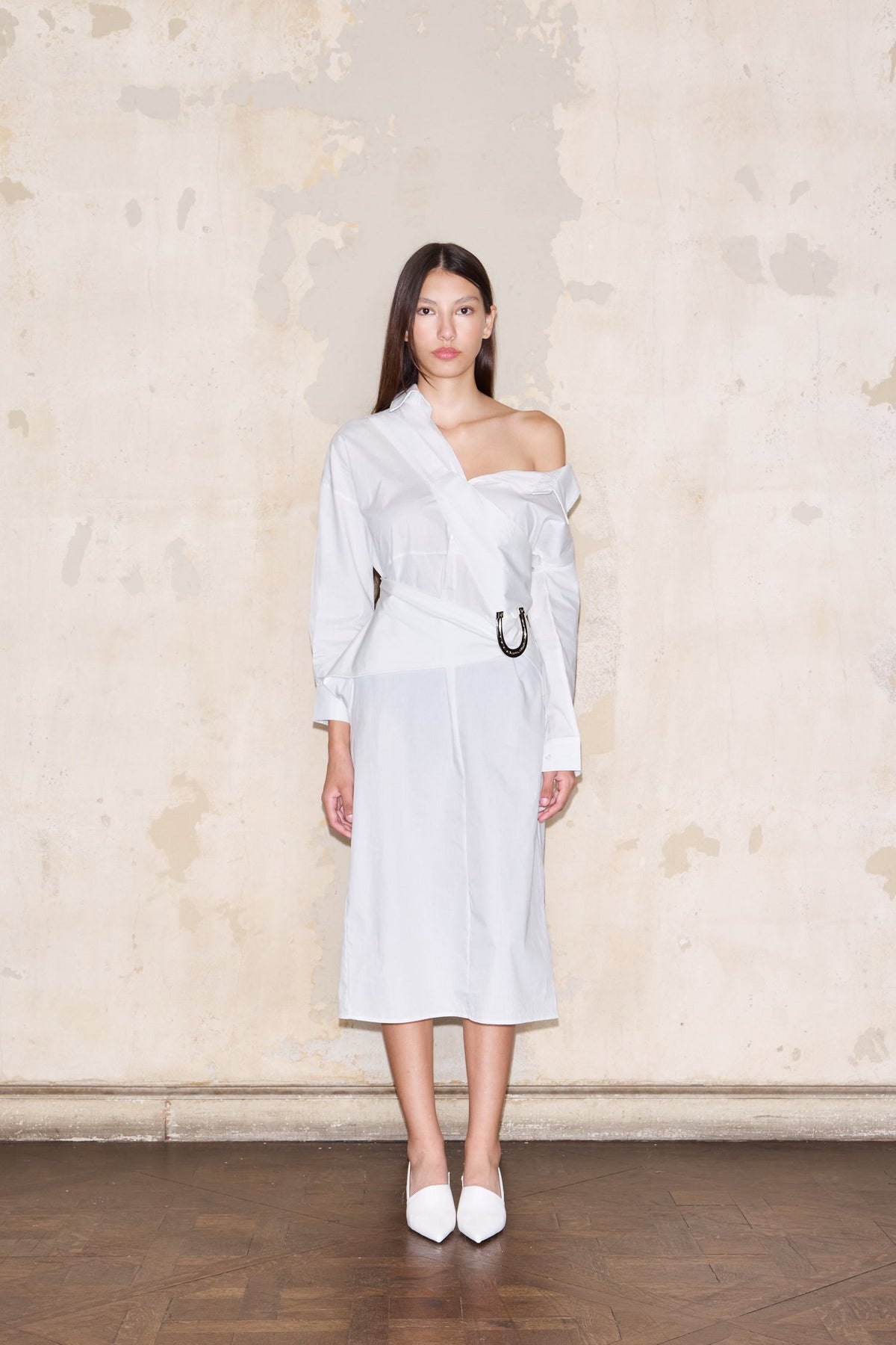 CAMISERO DRESS WHITE