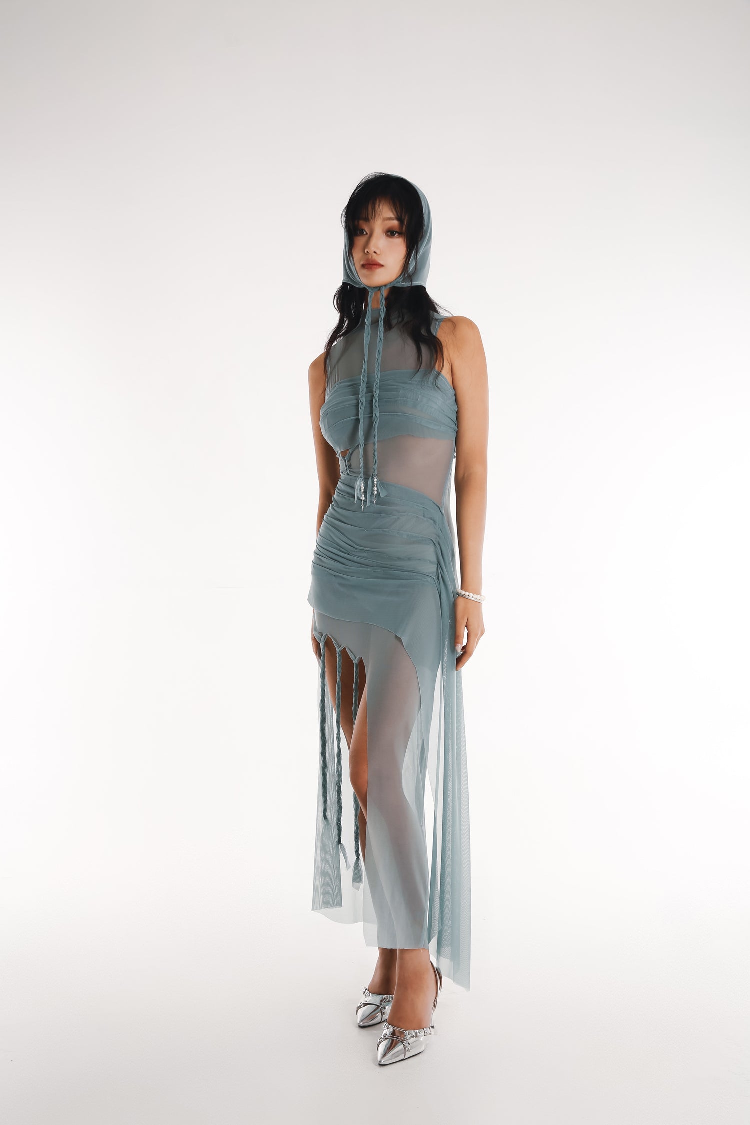 Turquoise Nyx Dress w/ Hood