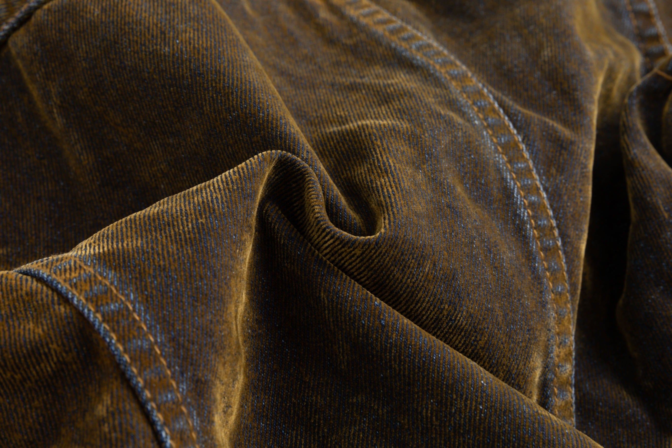 Gold Swirl Velveteen Denim Jacket