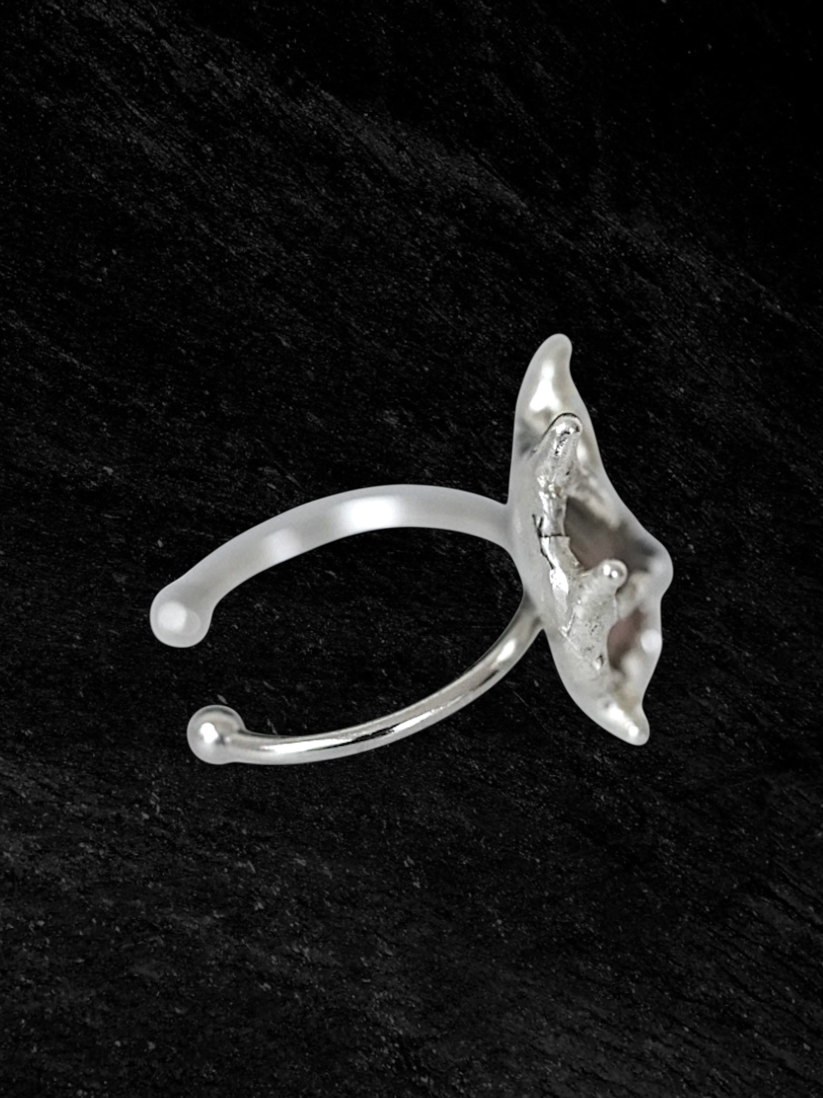 Moody Caged Shell Ring