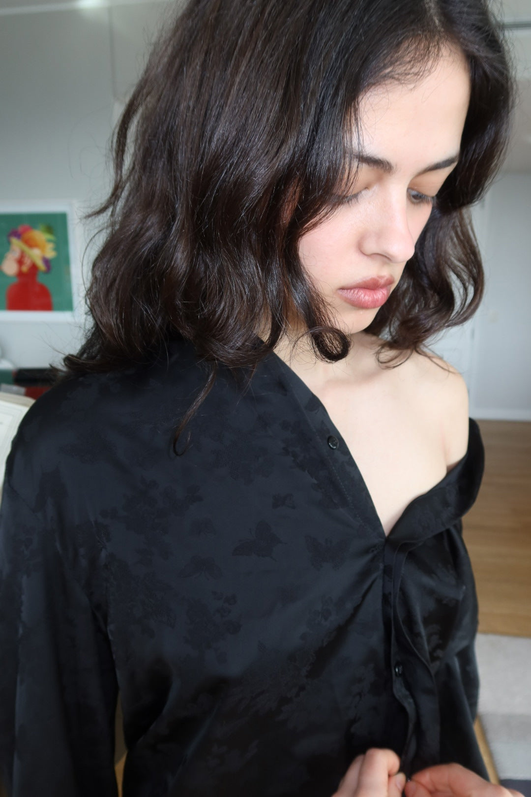 Jacquard oversize shirt