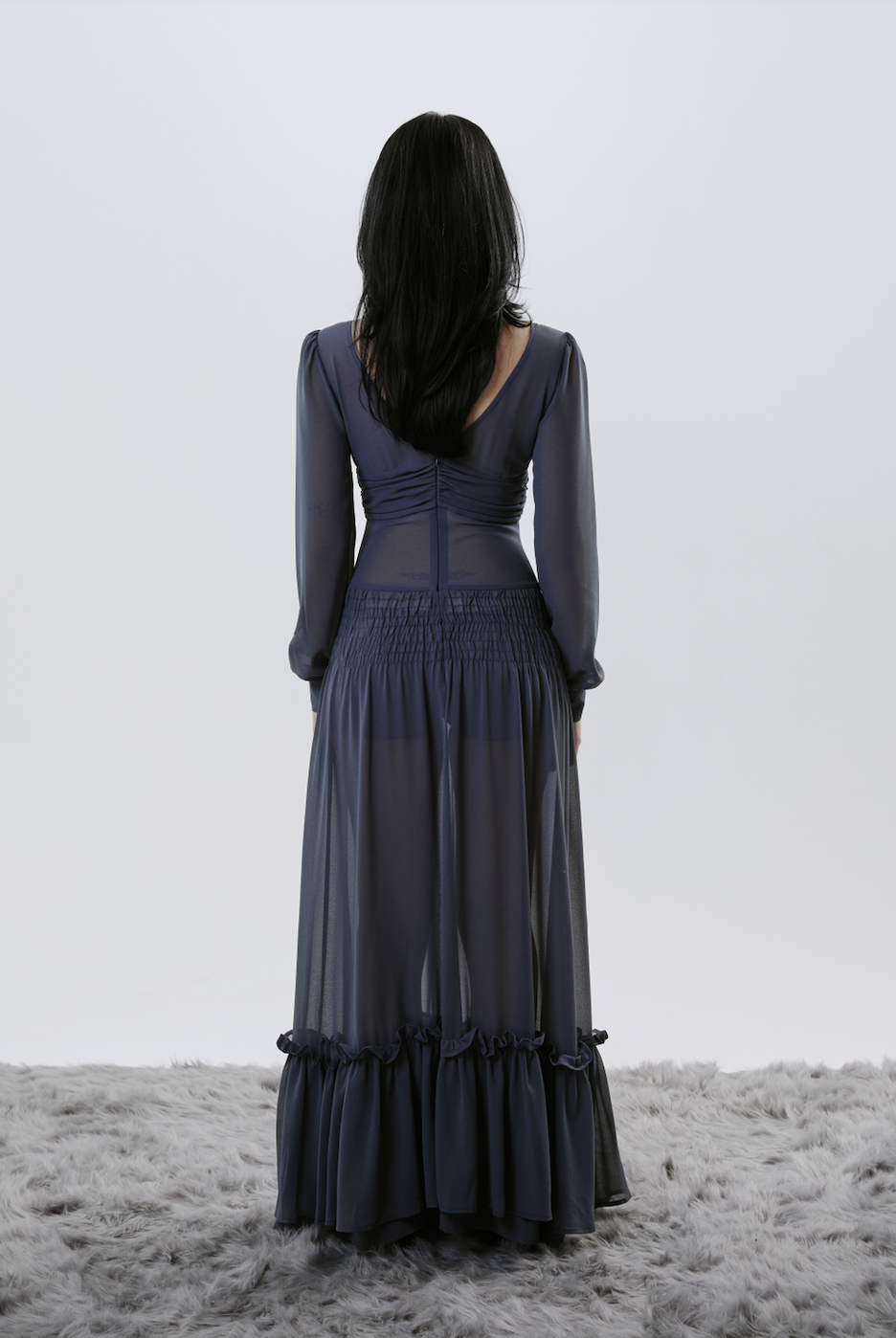 Vault Dress in Obsidian Blue