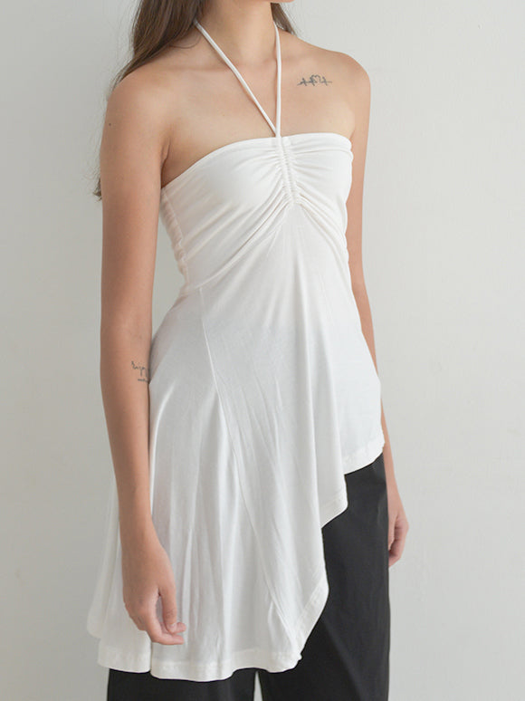 KNOX HALTER TOP - MILK