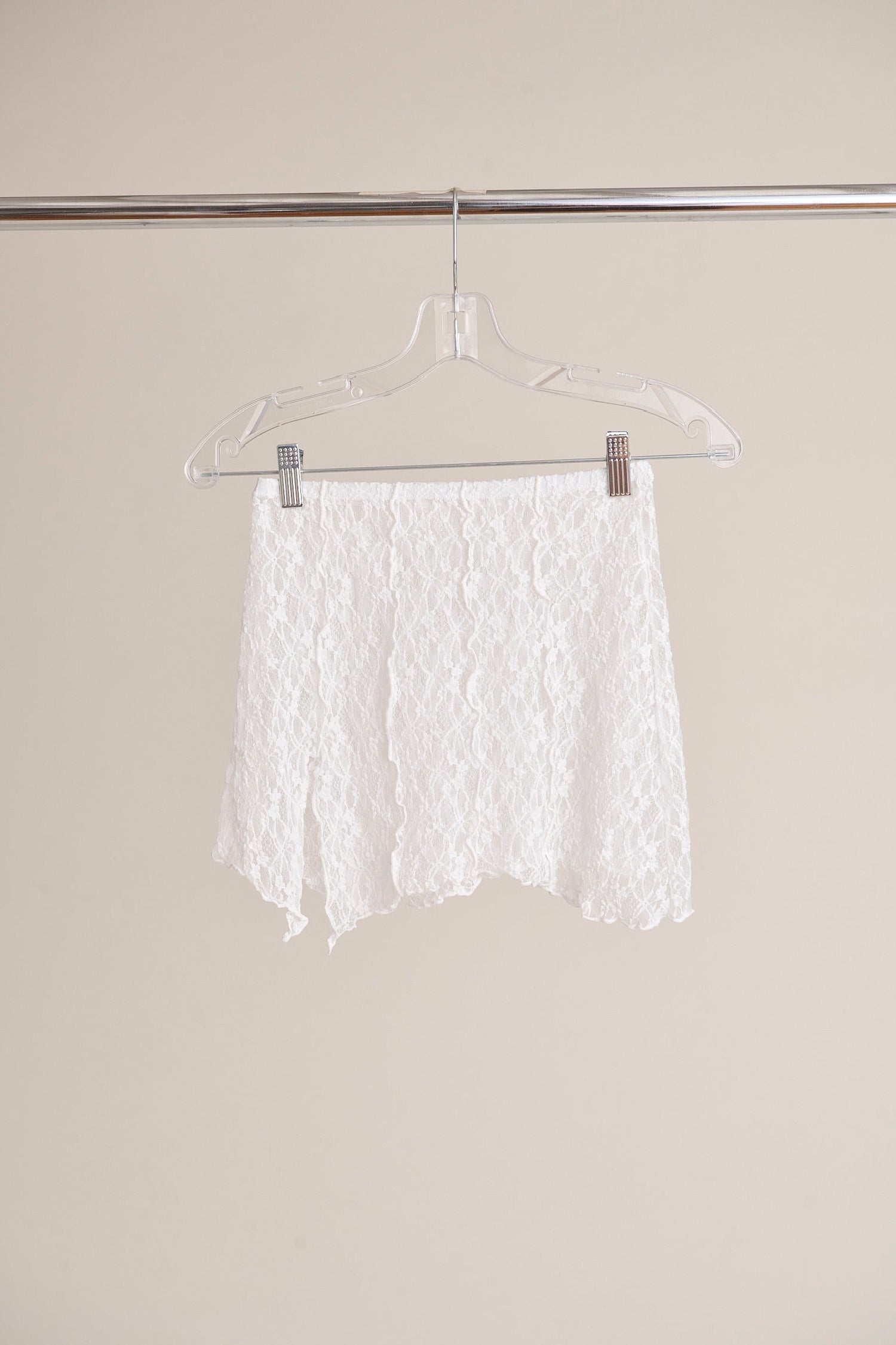 Aria Lace Mini Skirt in White