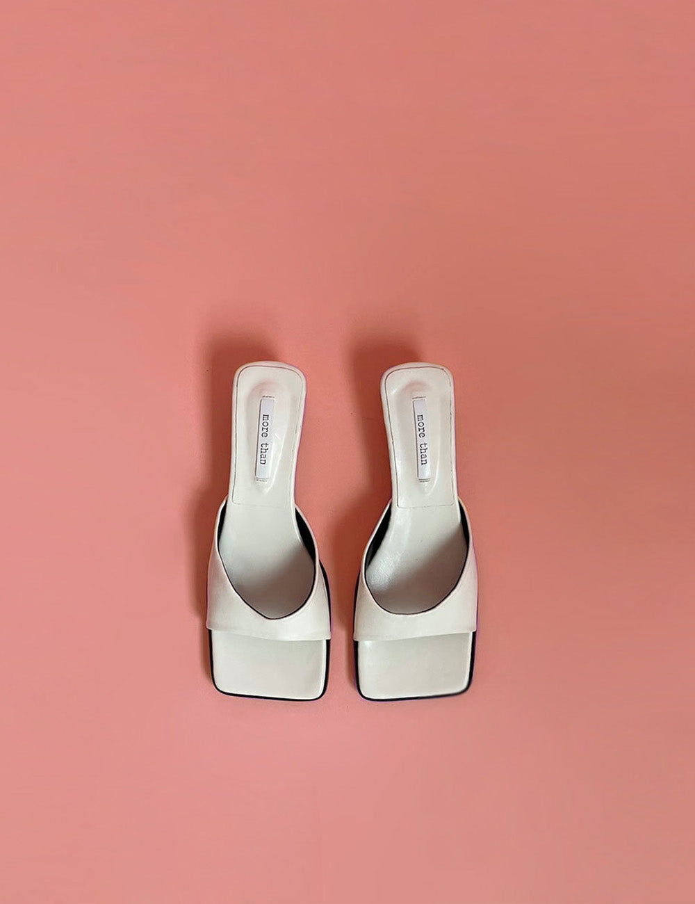 Leila Square Toe Sandal, Off-White