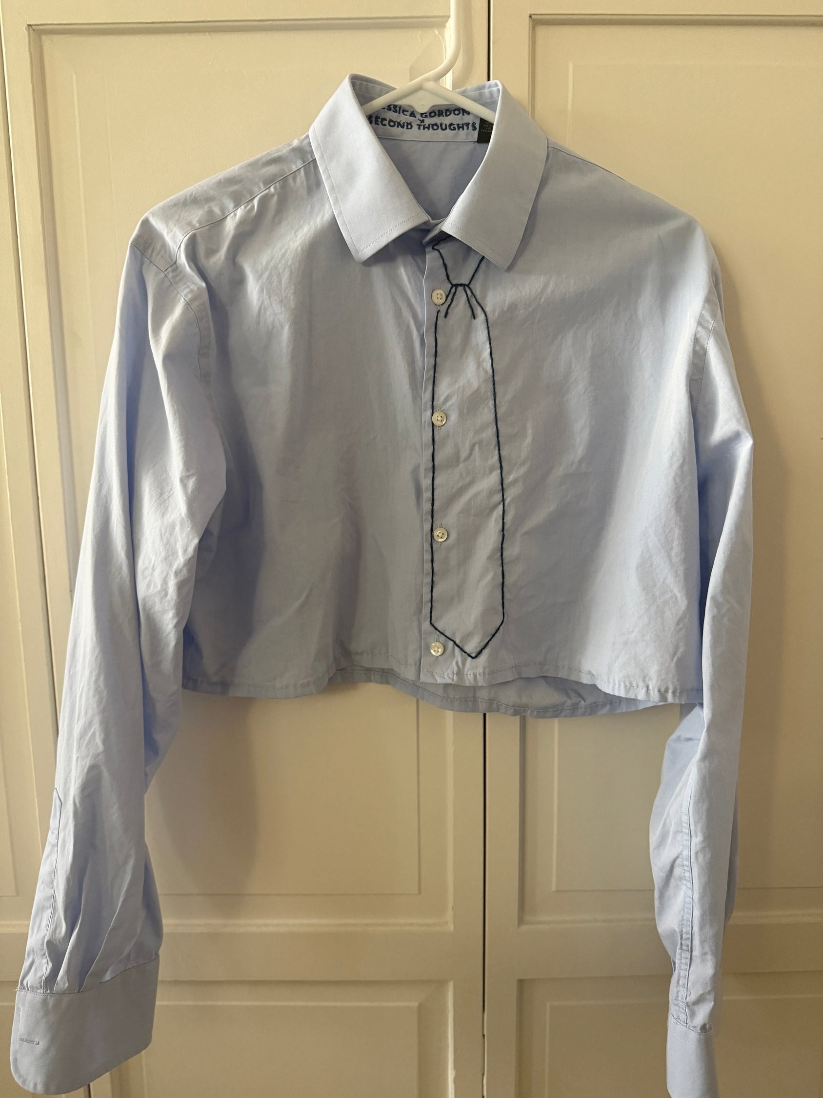 JG x ST Embroidered Cropped Button Down